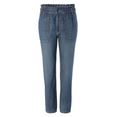 aniston casual loose fit jeans highwaist met comfortabele elastische band, paperbag-jeans blauw