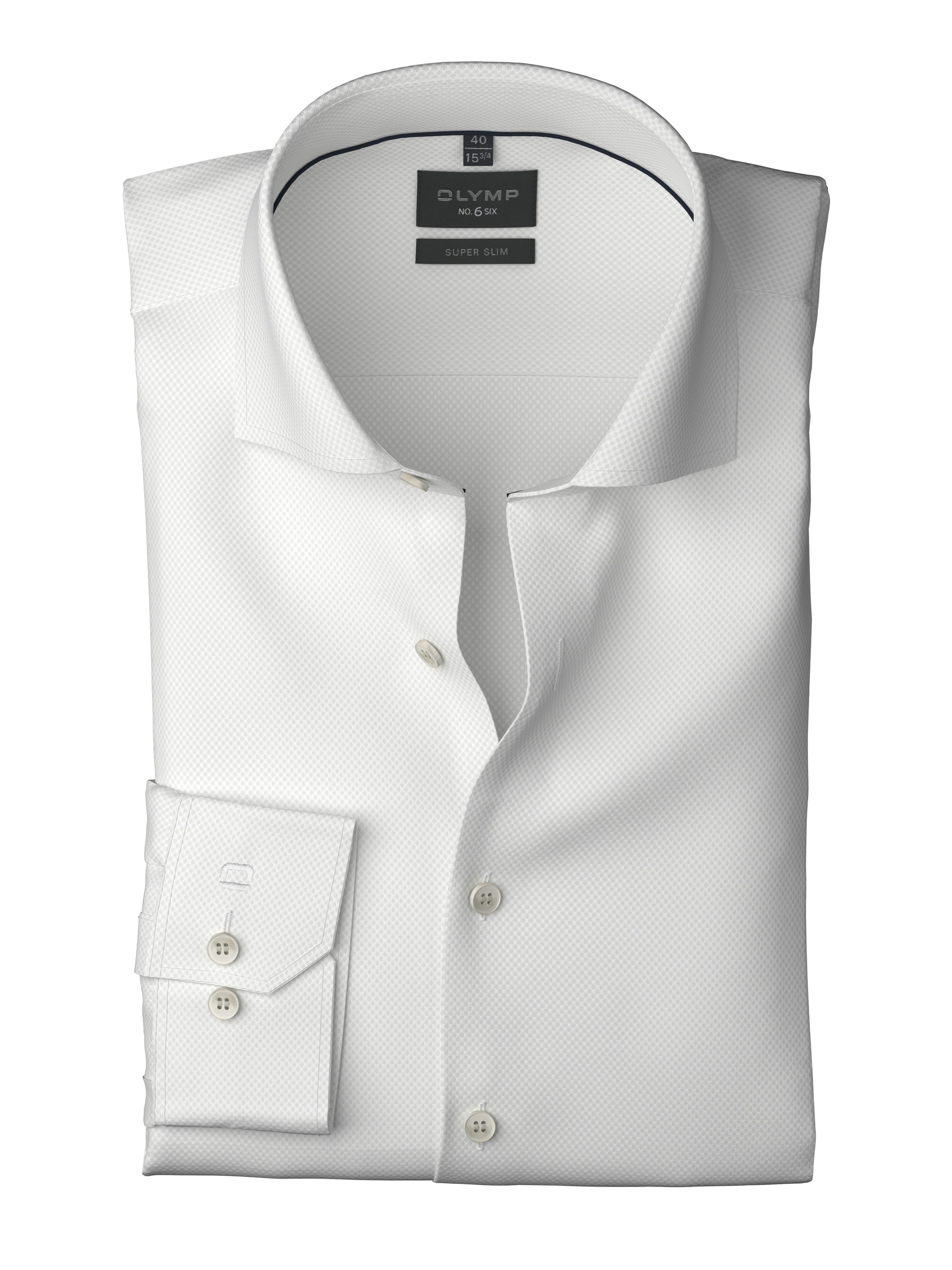 OLYMP Overhemd met lange mouwen No 6 six Royal Kentkraag, business overhemd, super slim fit