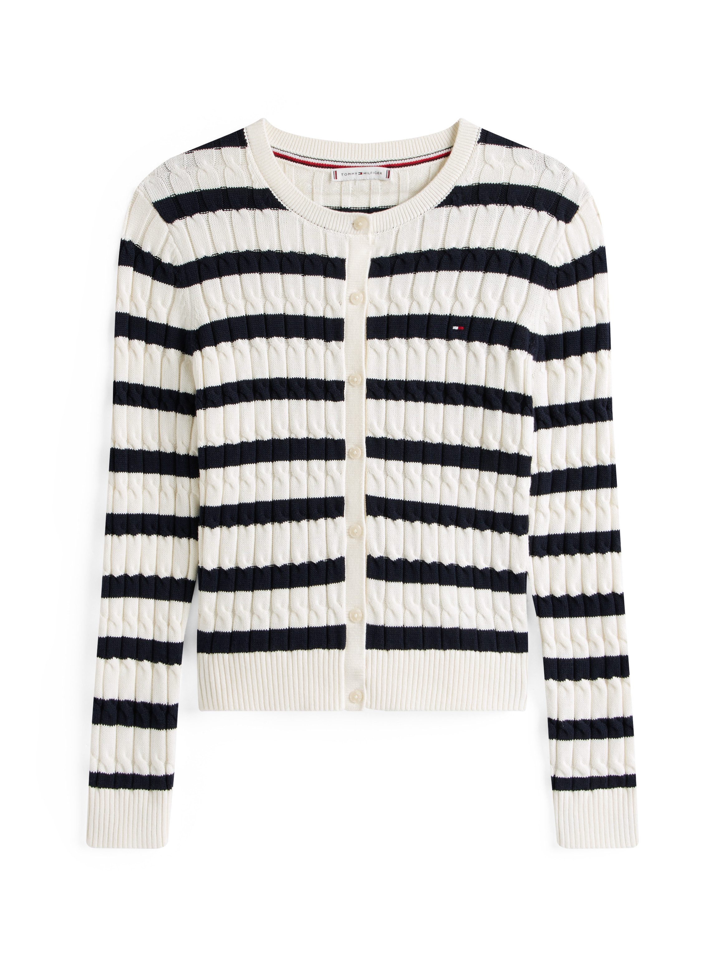 Tommy Hilfiger Vest CO CABLE MID GG C-NK LS CARDI