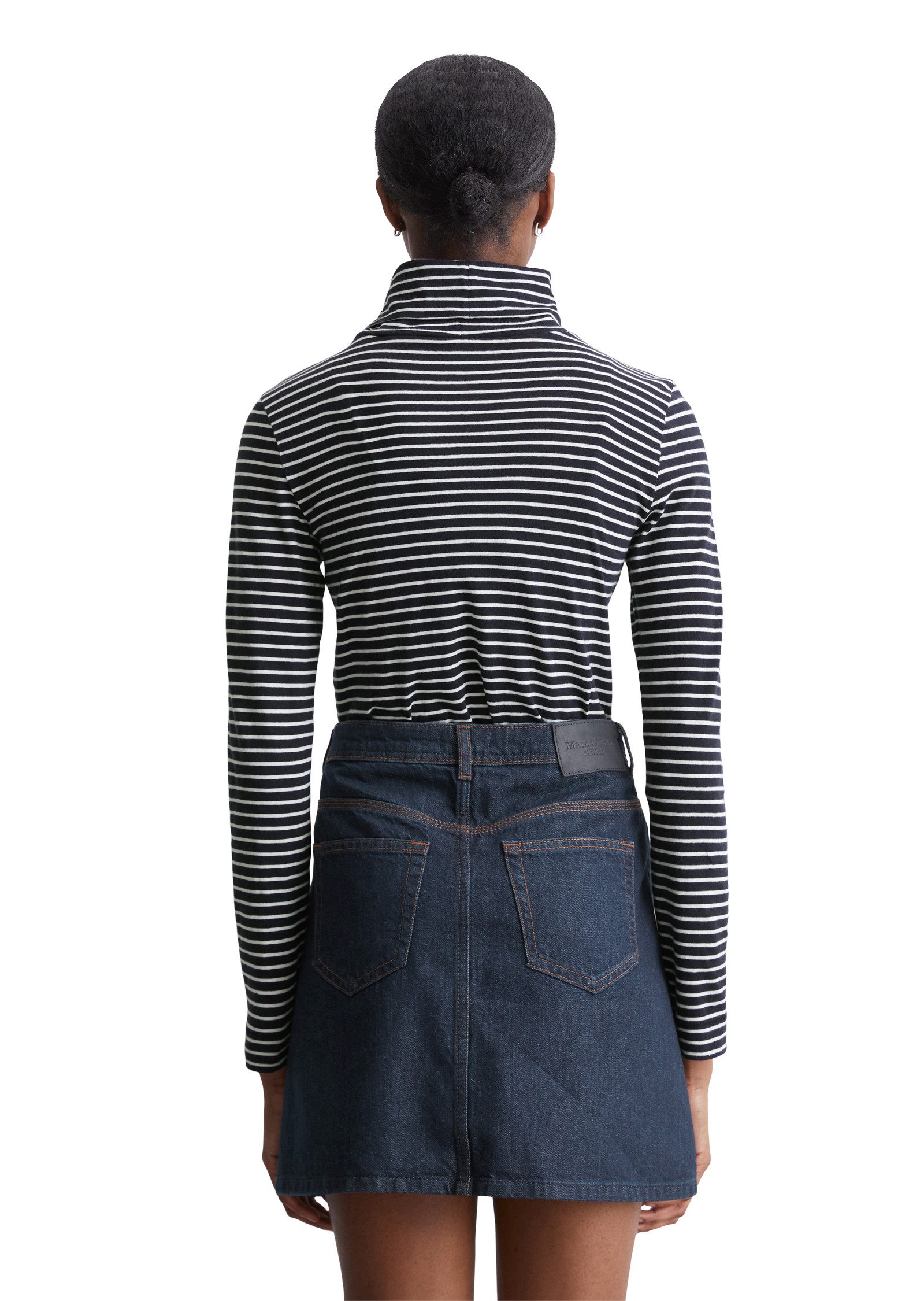 Marc O'Polo DENIM Colshirt met streepdessin