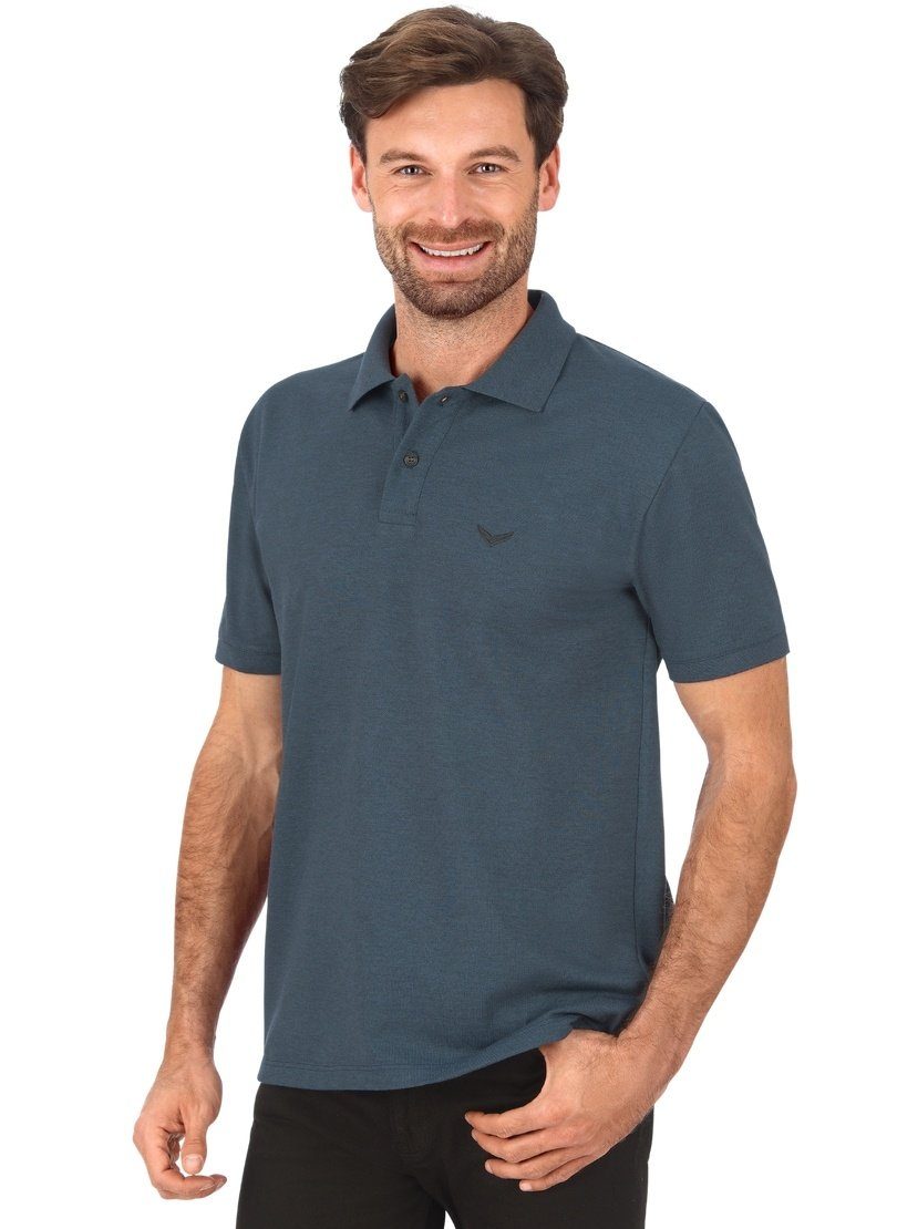 Trigema Poloshirt Trigema Poloshirt (1-delig) heren t-shirts maat XL blauw