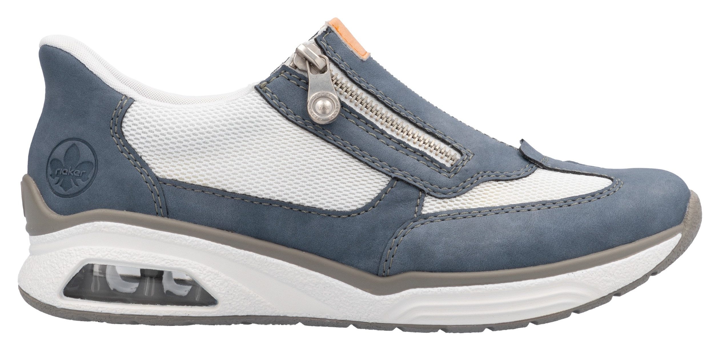 Rieker Slip-on sneakers Ready2GO , slippers, lage schoen, vrijetijdsschoen met zijrits