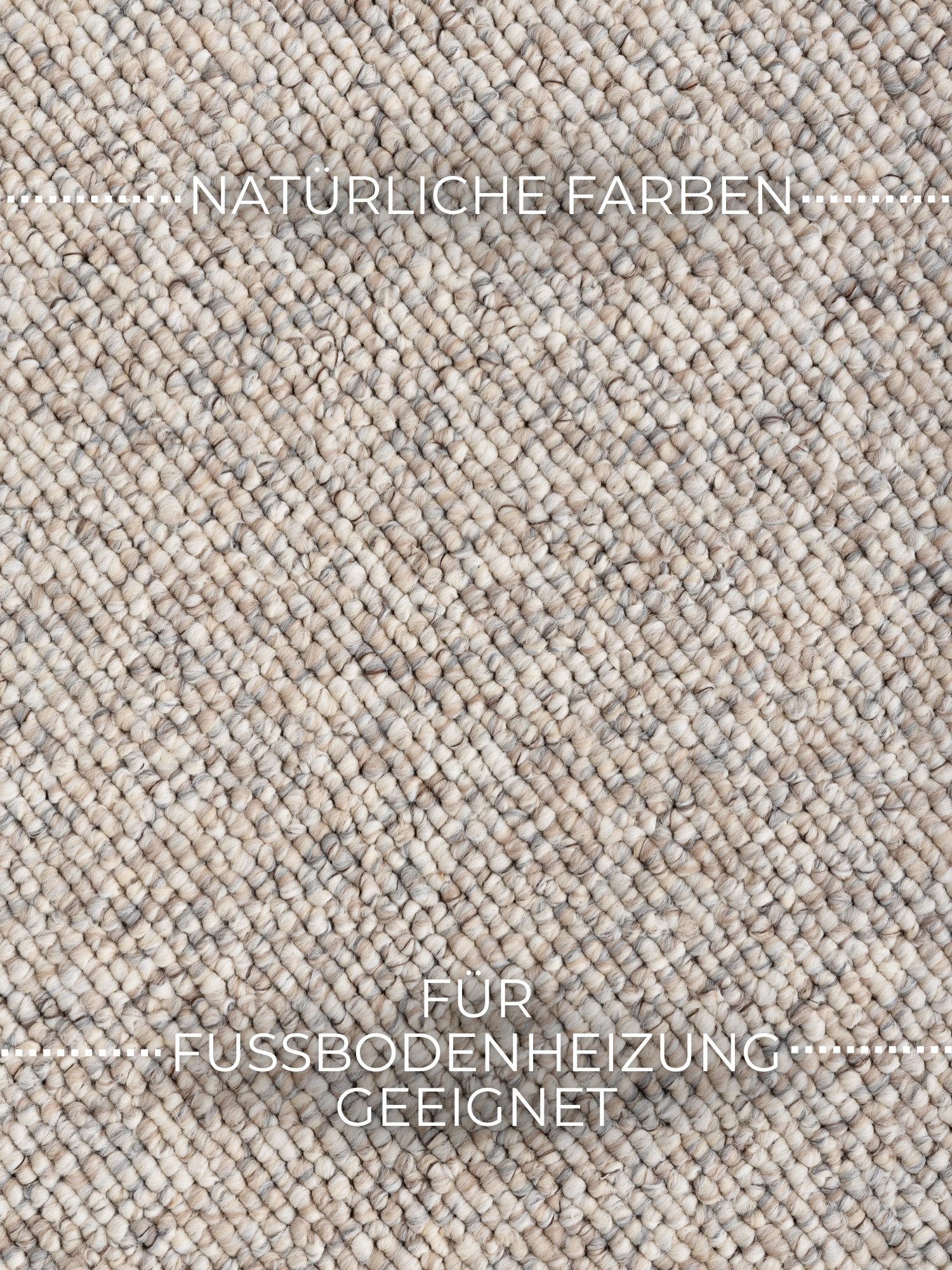 ELLE DECORATION Vloerkleed Rocco Duurzaam, loper, wasbaar, woonkamer, eetkamer, wol-look