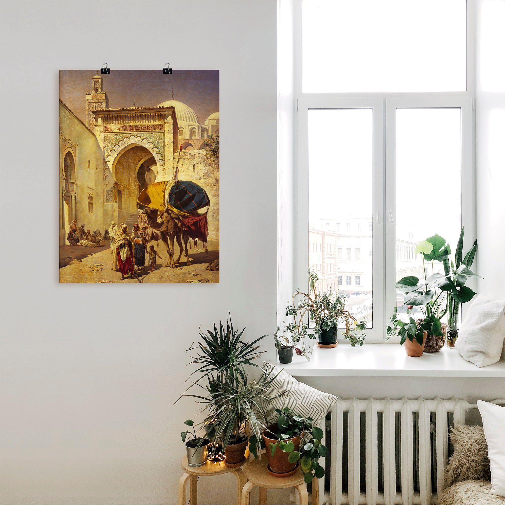 Artland Artprint Een Arabisch straattafereeltje. als artprint op linnen, poster, muursticker in verschillende maten