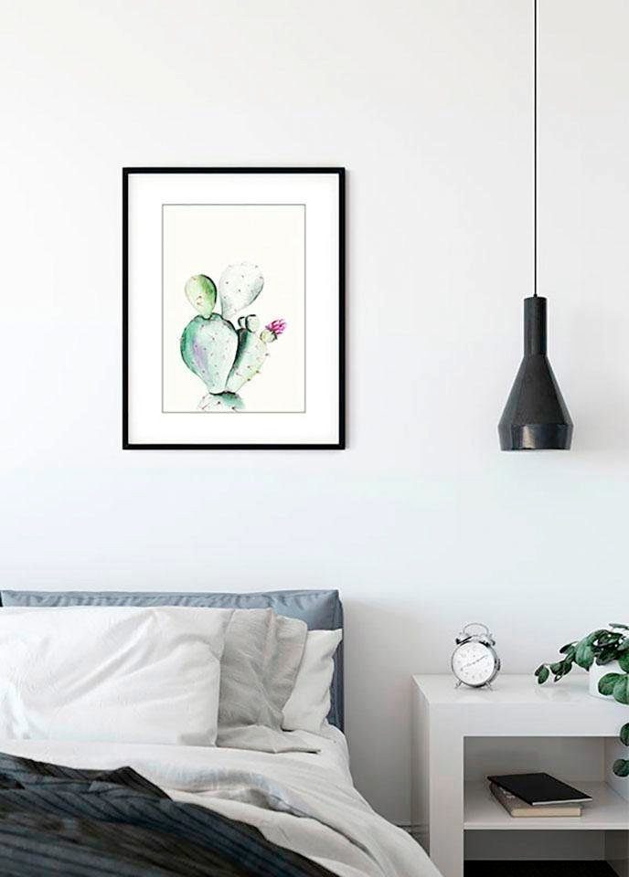 Komar Wanddecoratie Prickly Pear Watercolor Wanddecoratie - zonder lijst (1 stuk)