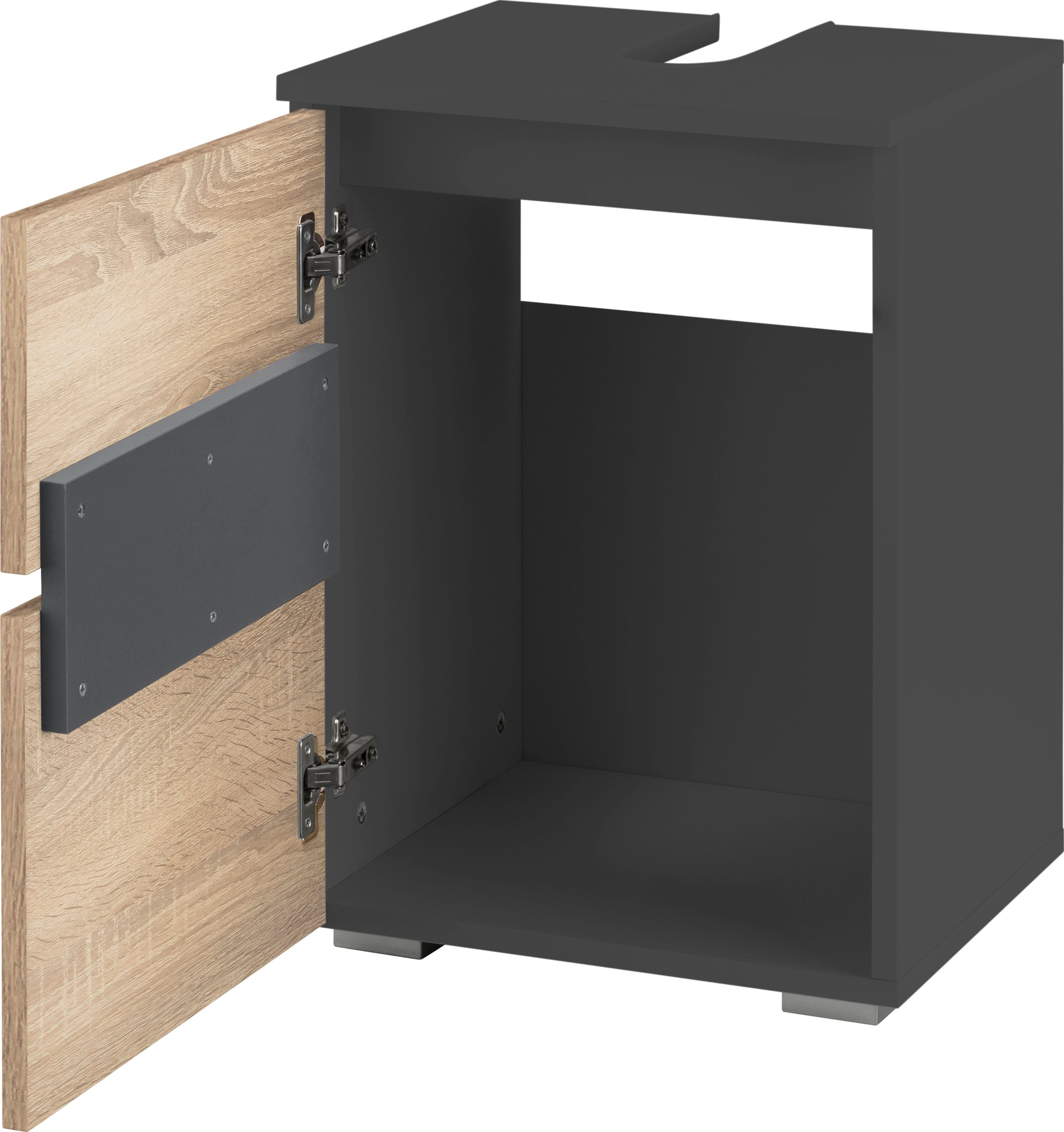 Home affaire Wastafelonderkast Wisla Siphonaansluiting, breedte 40 cm, hoogte 55 cm