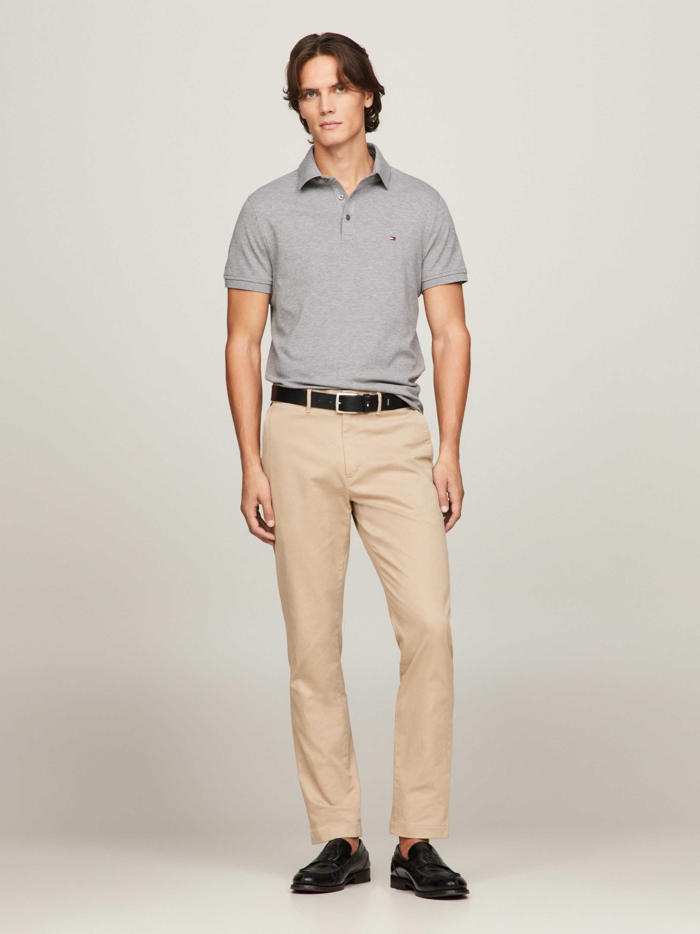 Tommy Hilfiger Poloshirt 1985 SLIM POLO van iets gestructureerd piqué