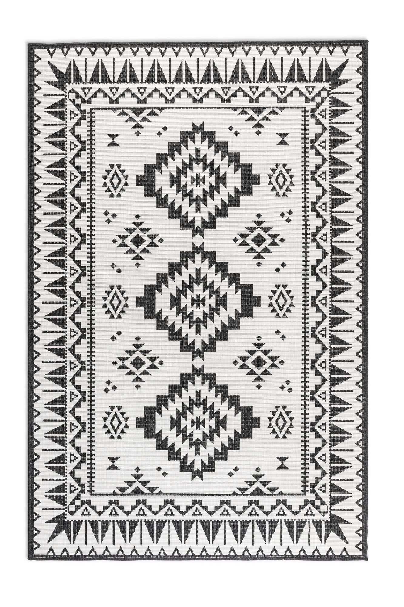 ELLE DECORATION Vloerkleed Dynamic, omkeerbaar tapijt Vlakweefsel, binnen- en buiten, modern, omkeerbaar, balkon, woonkamer, buiten