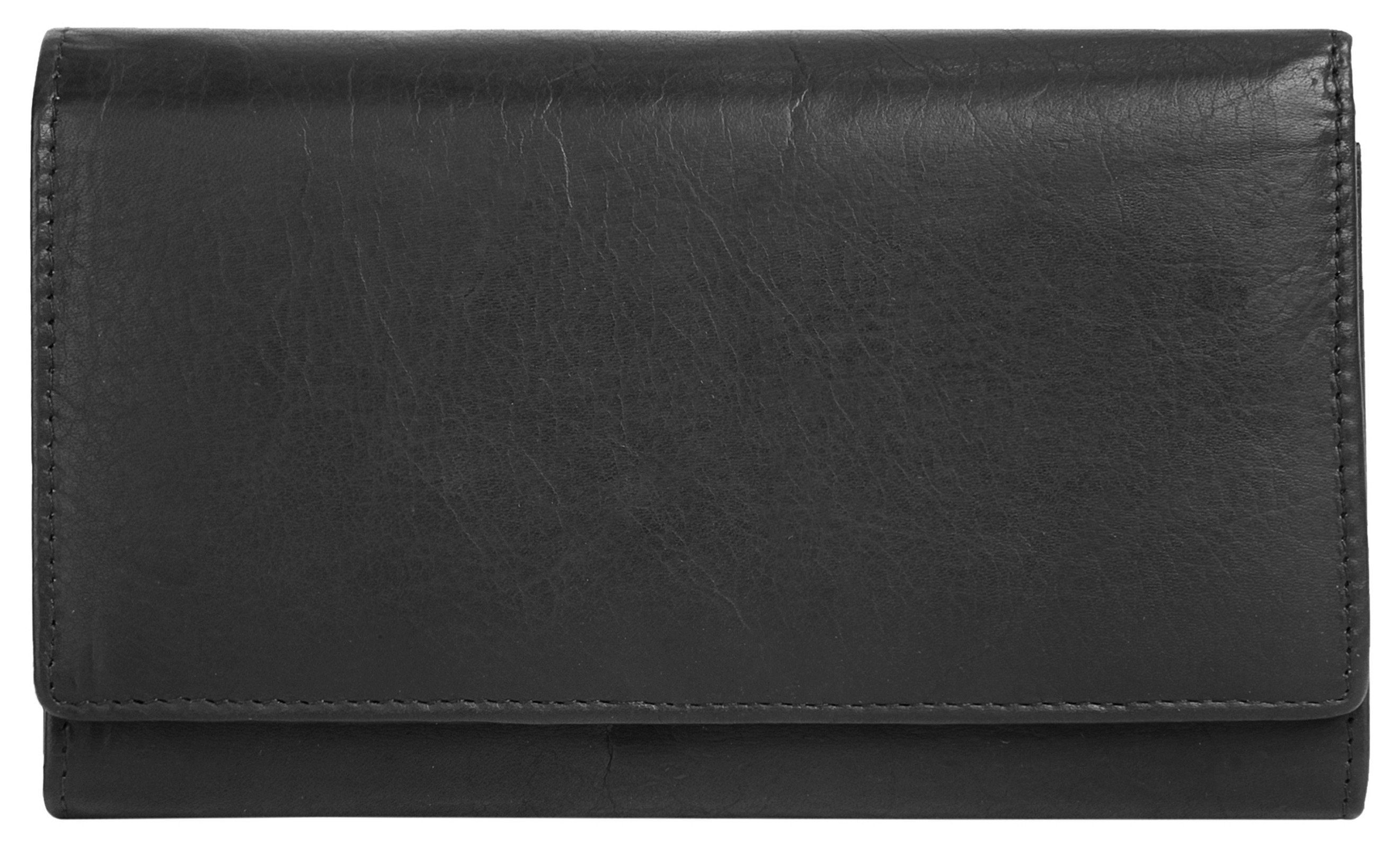 BODENSCHATZ Portemonnee echt leder unisex portemonnees zwart