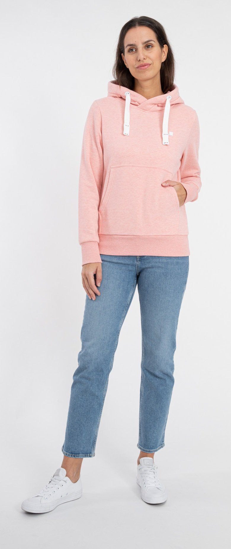 DEPROC Active Hoodie HildaCMYK II WOMEN zachte fleecejack met kangoeroezak