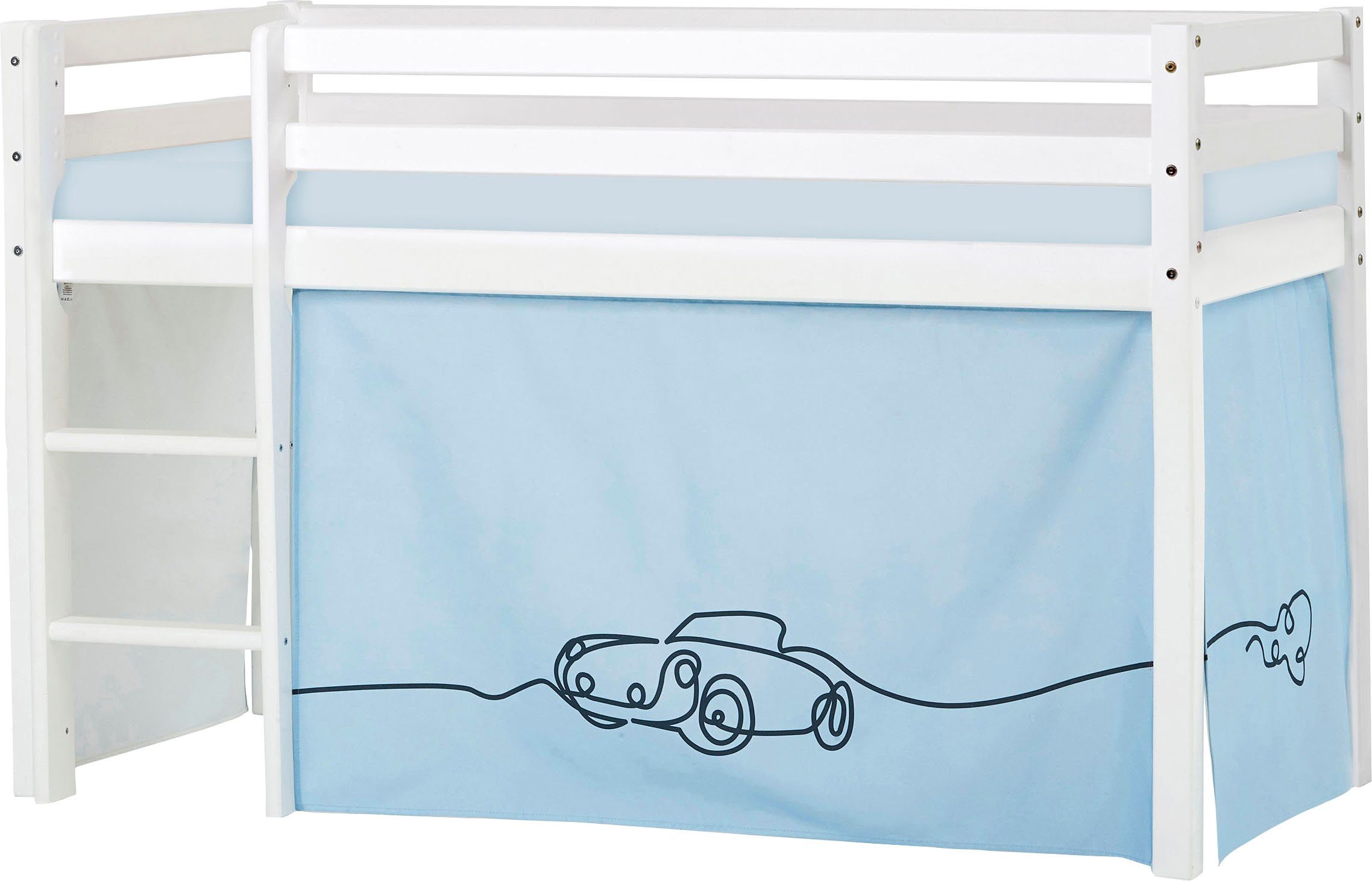 Hoppekids Hoogslaper met matras en textielset