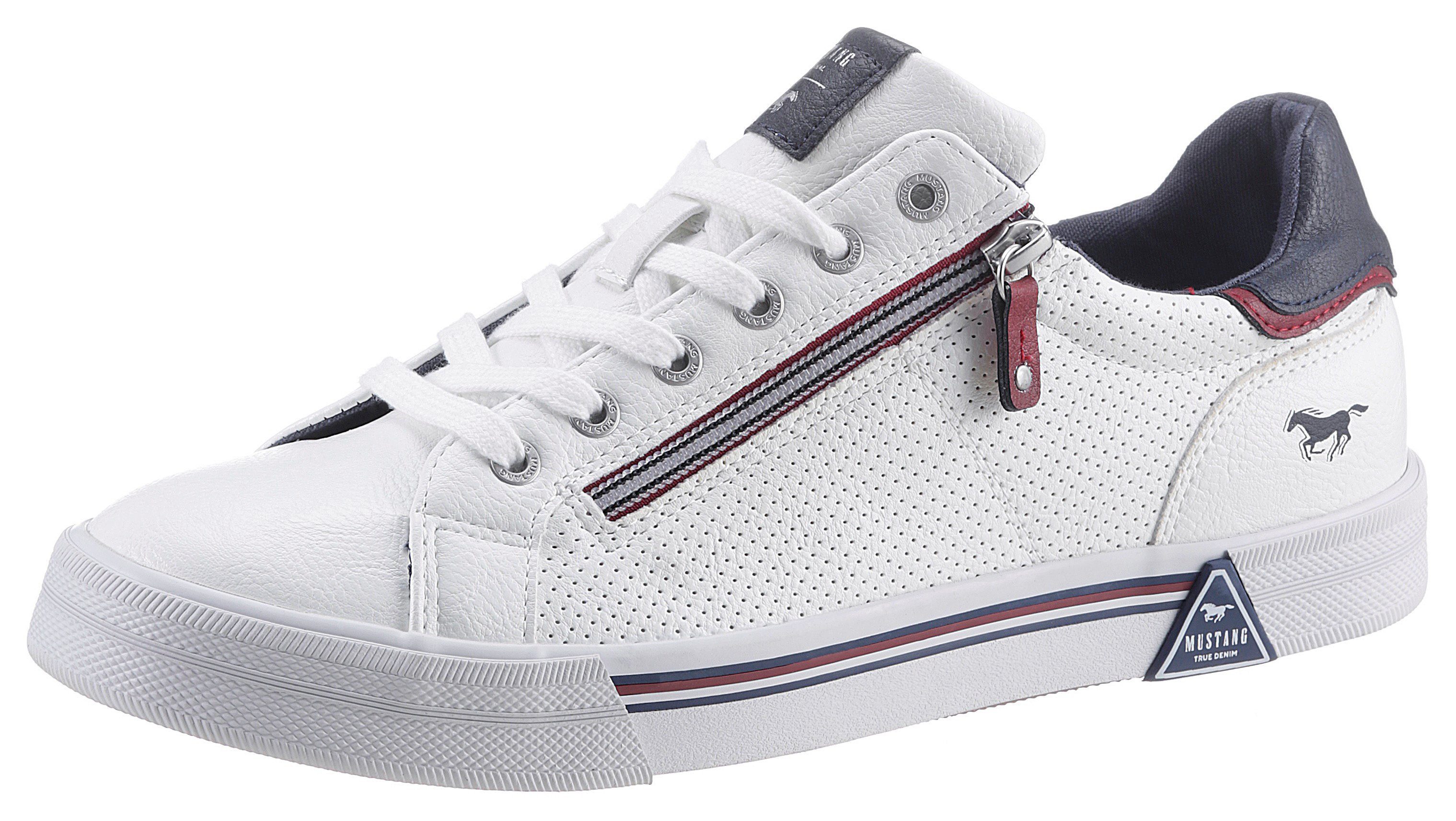 Mustang Shoes Sneakers met rits aan de zijkant, vrijetijdsschoen, lage schoen, veterschoen