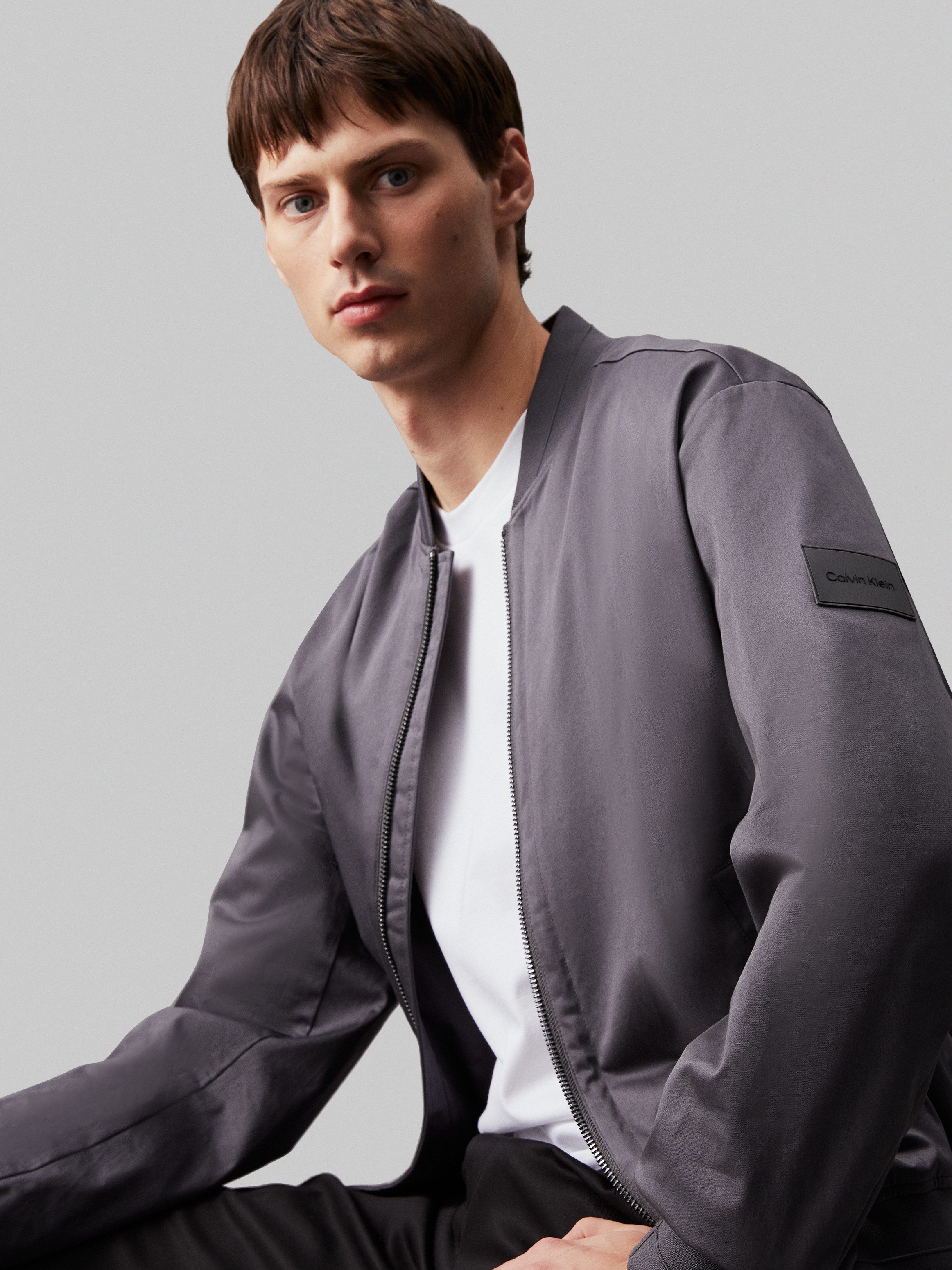 Calvin Klein Jack in collegestijl SATEEN STRETCH HERO BOMBER
