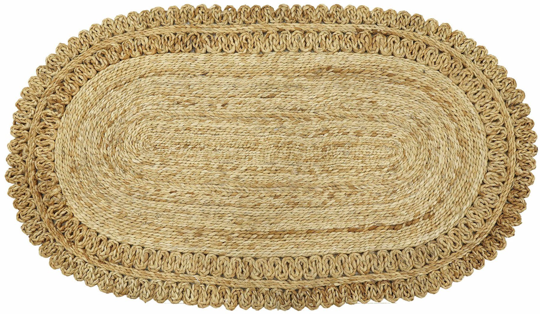 carpetfine Sisalkleed Jutetapijt Luca natuurlijk plantaardig materiaal met de hand geweven, boho stijl