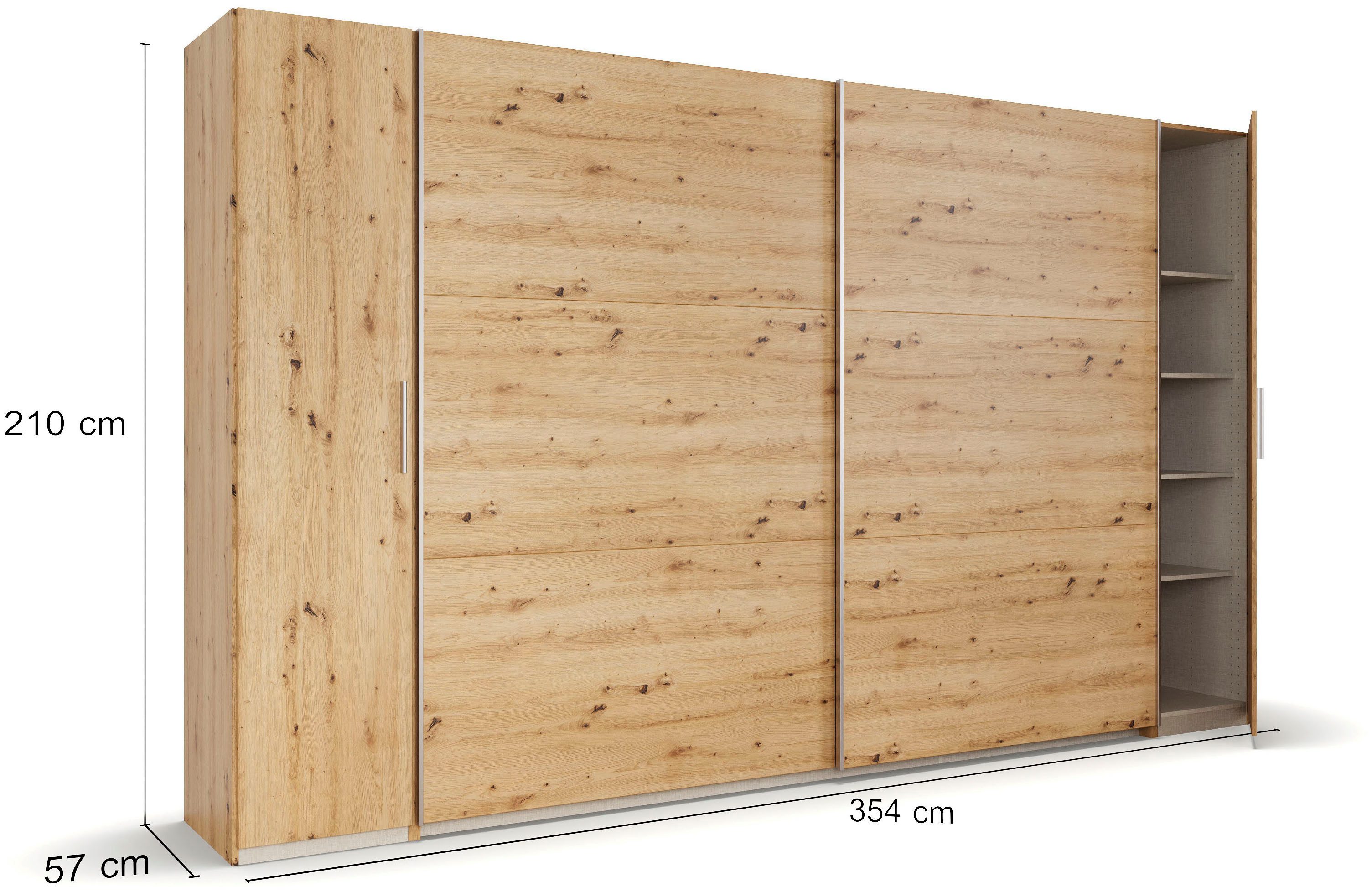 rauch Zweefdeurkast Kledingkast draaideurkast kast garderobe KRONACH TOPSELLER met draaideuren en schuifdeuren en veel legplanken made in germany
