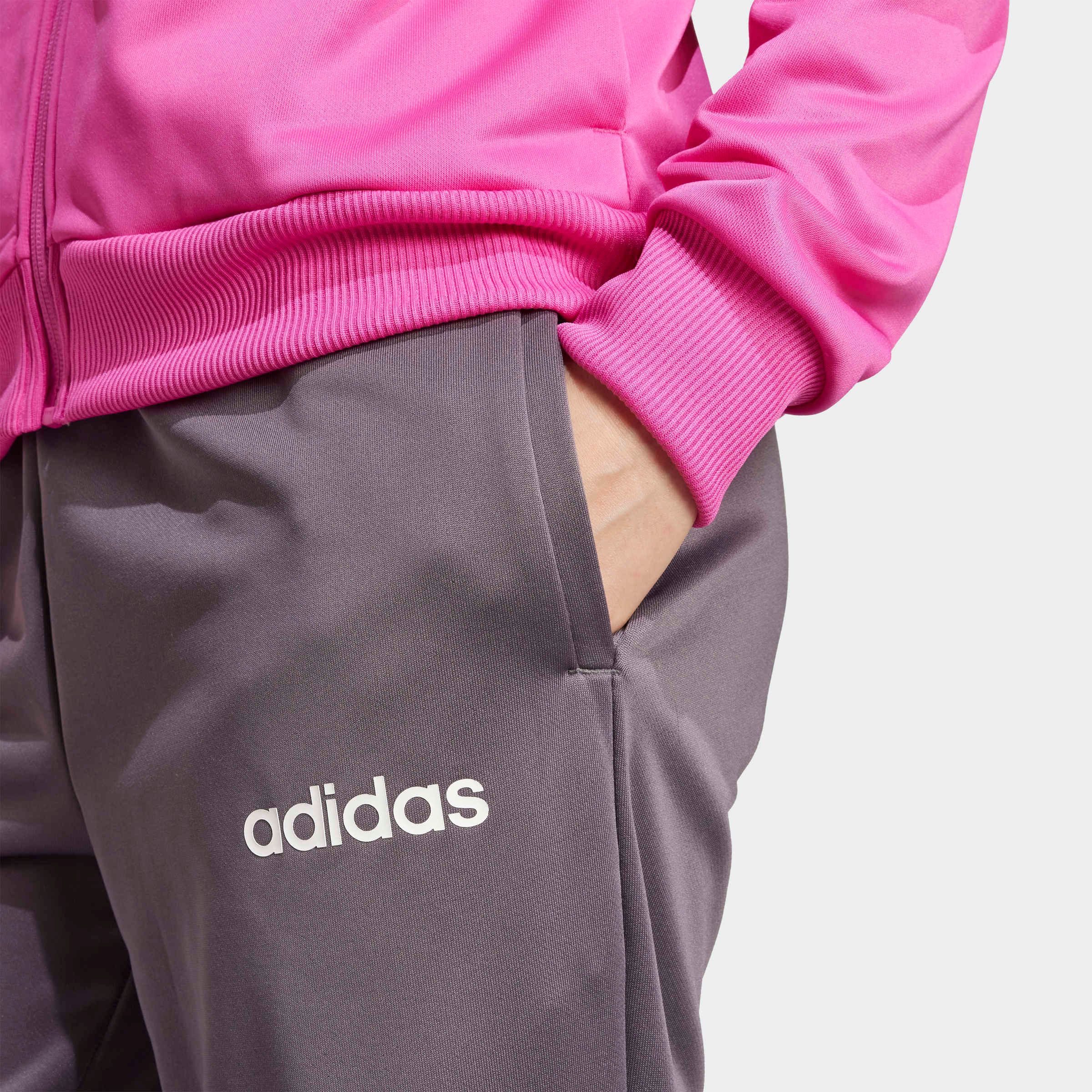 adidas Sportswear Trainingspak W LINEAR TS Trainingsjack met capuchon, trainingspak (2-delig)