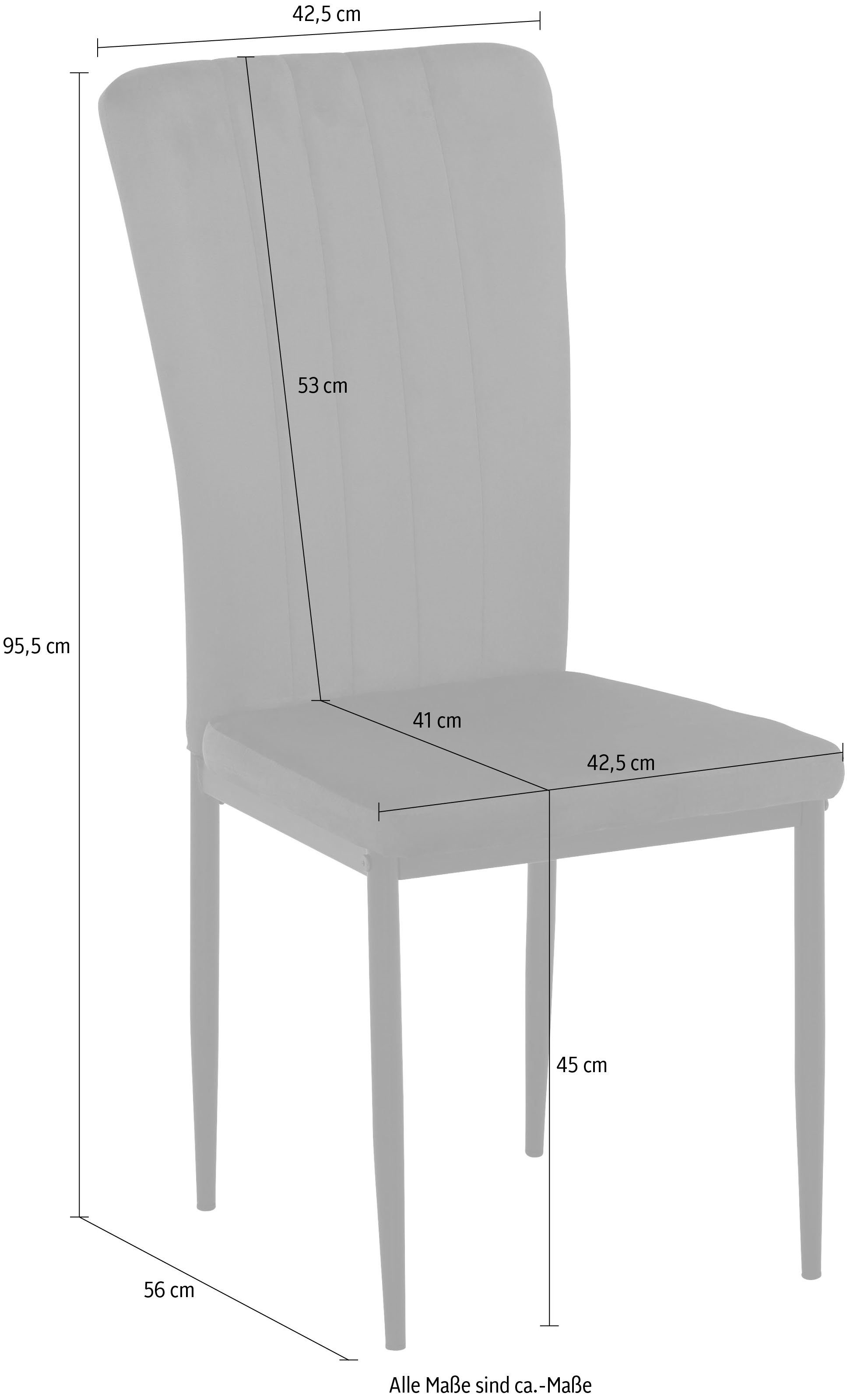Home affaire Stoel met 4 poten Bergamo (set)