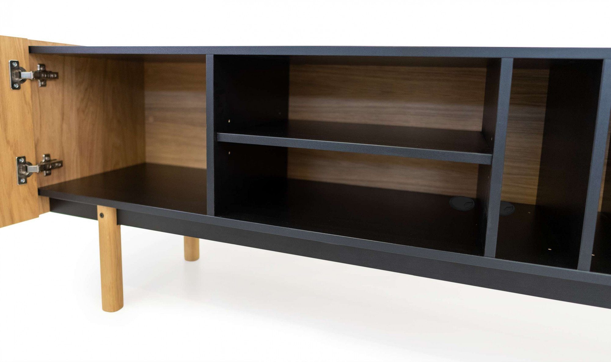 Woodman Dressoir PORTO Commode, decoratieve frezingen, met eikenhoutfineer, breedte 175 cm