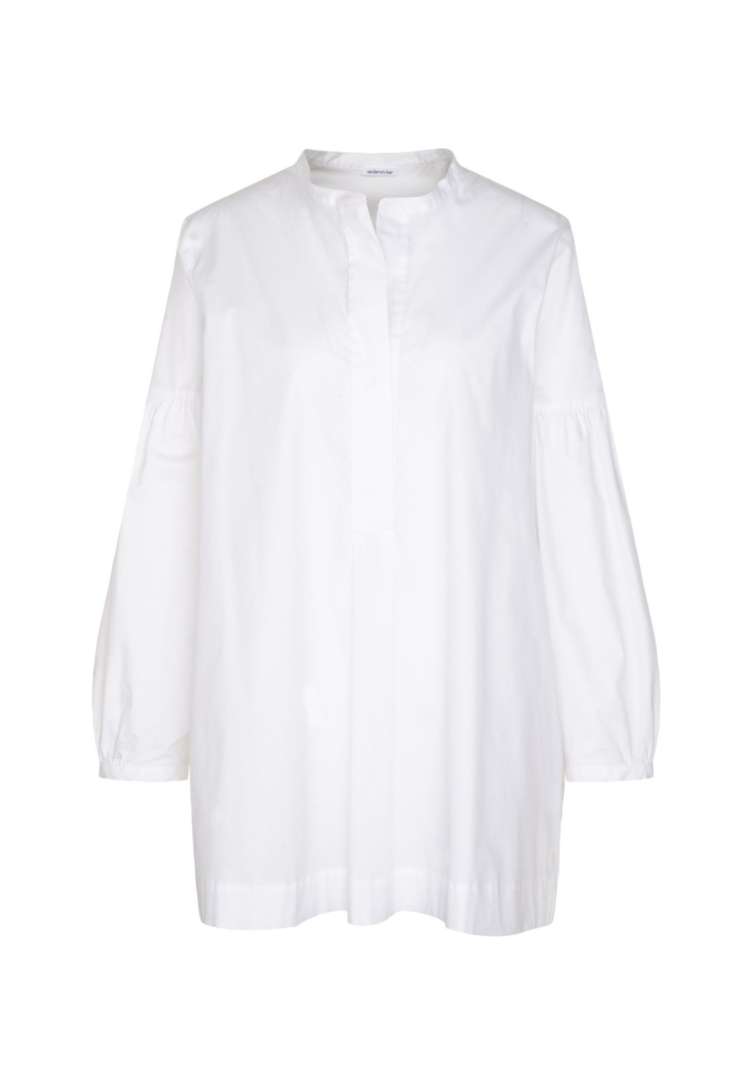 seidensticker Klassieke blouse Zwarte roos Lange mouwen ronde hals uni