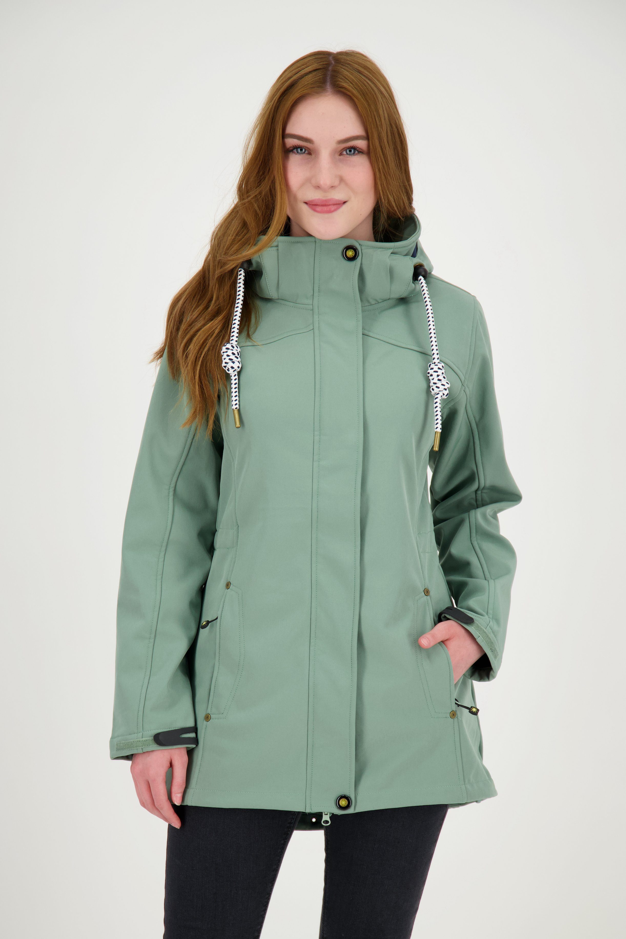 DEPROC Active Softshell-jas PEAK BREEZE WOMEN kleding maat 34 (XS) grijs