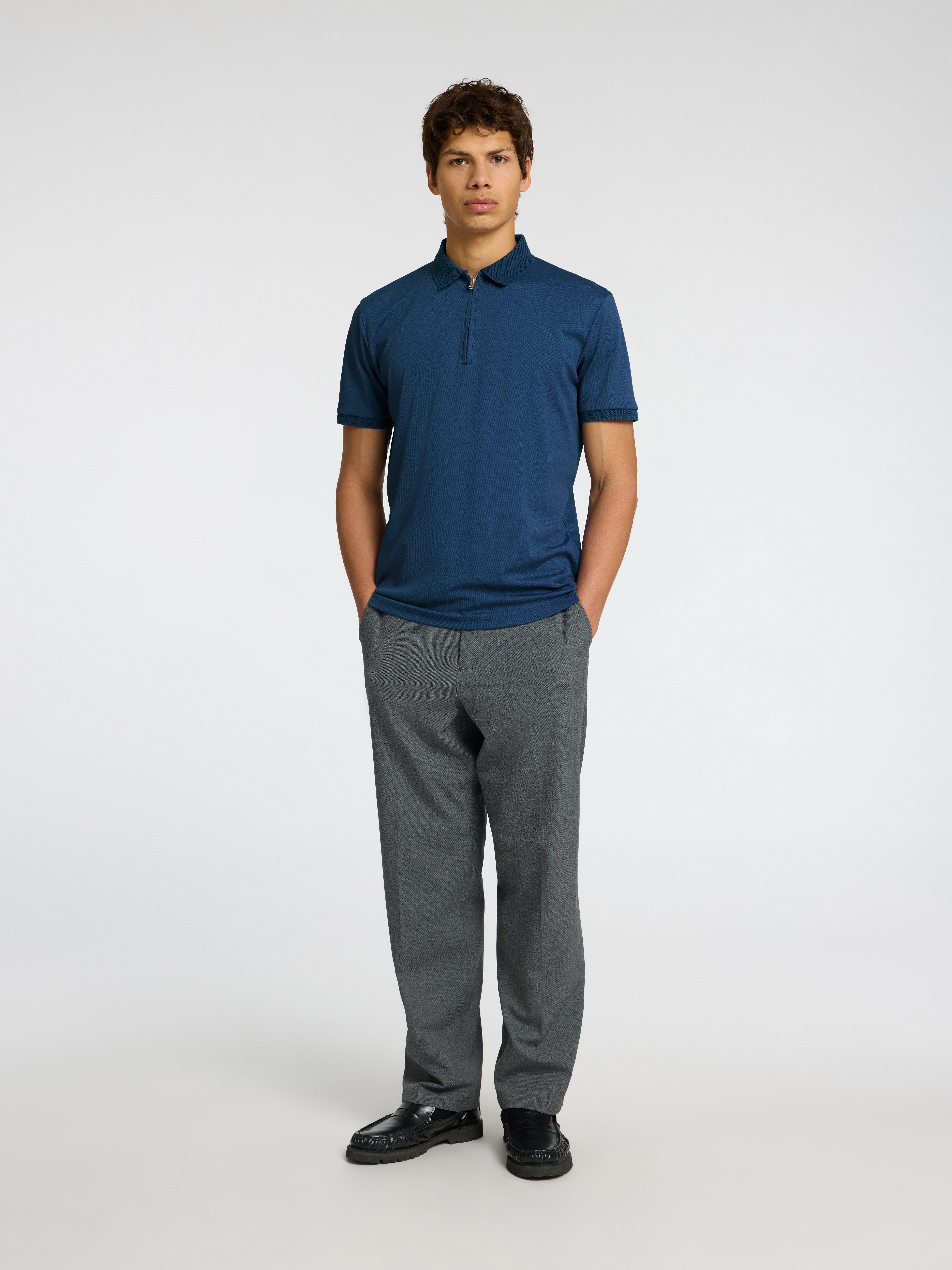 SELECTED HOMME Poloshirt SLHFAVE ZIP SS POLO NOOS