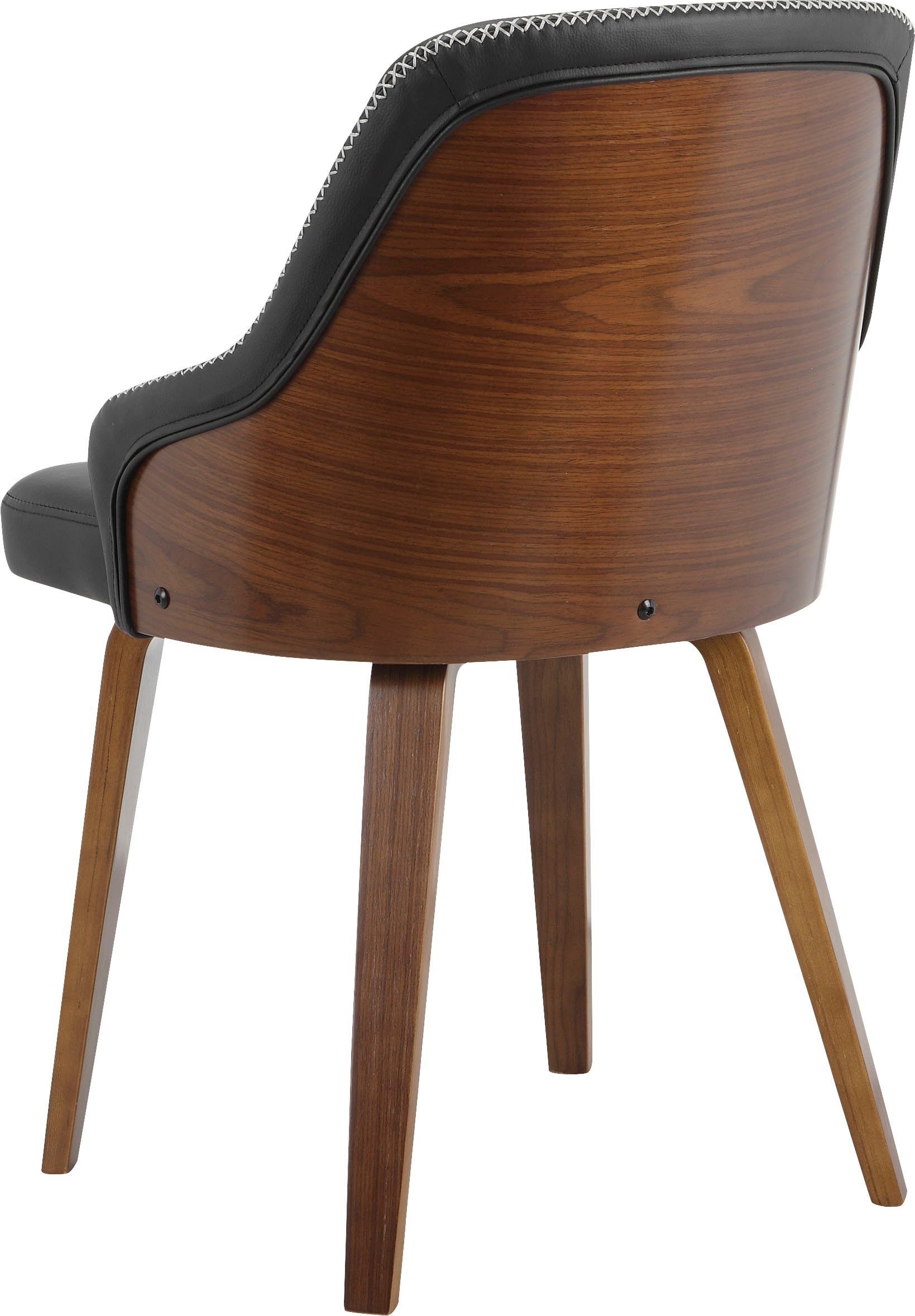 INOSIGN Eetkamerstoel Bojan gemakkelijk te onderhouden imitatieleer, beklede zitting en rugleuning, zithoogte 47 cm (2 stuks)