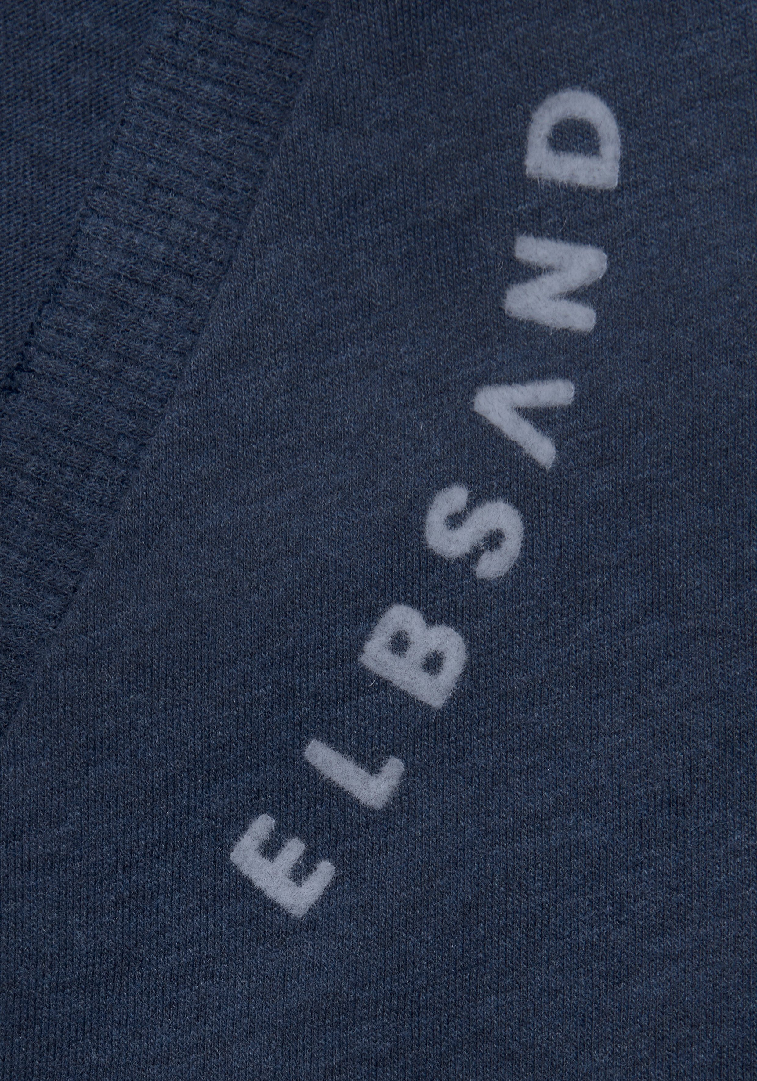 Elbsand T-shirt Talvi met flockprint en v-hals, shirt met korte mouwen van katoenmix