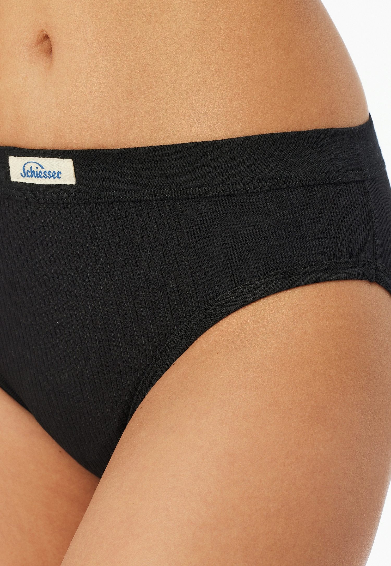 Schiesser Tai slip Revival Kollektion "Paula" Traditioneel, geweven Schiesser-logo aan de tailleband