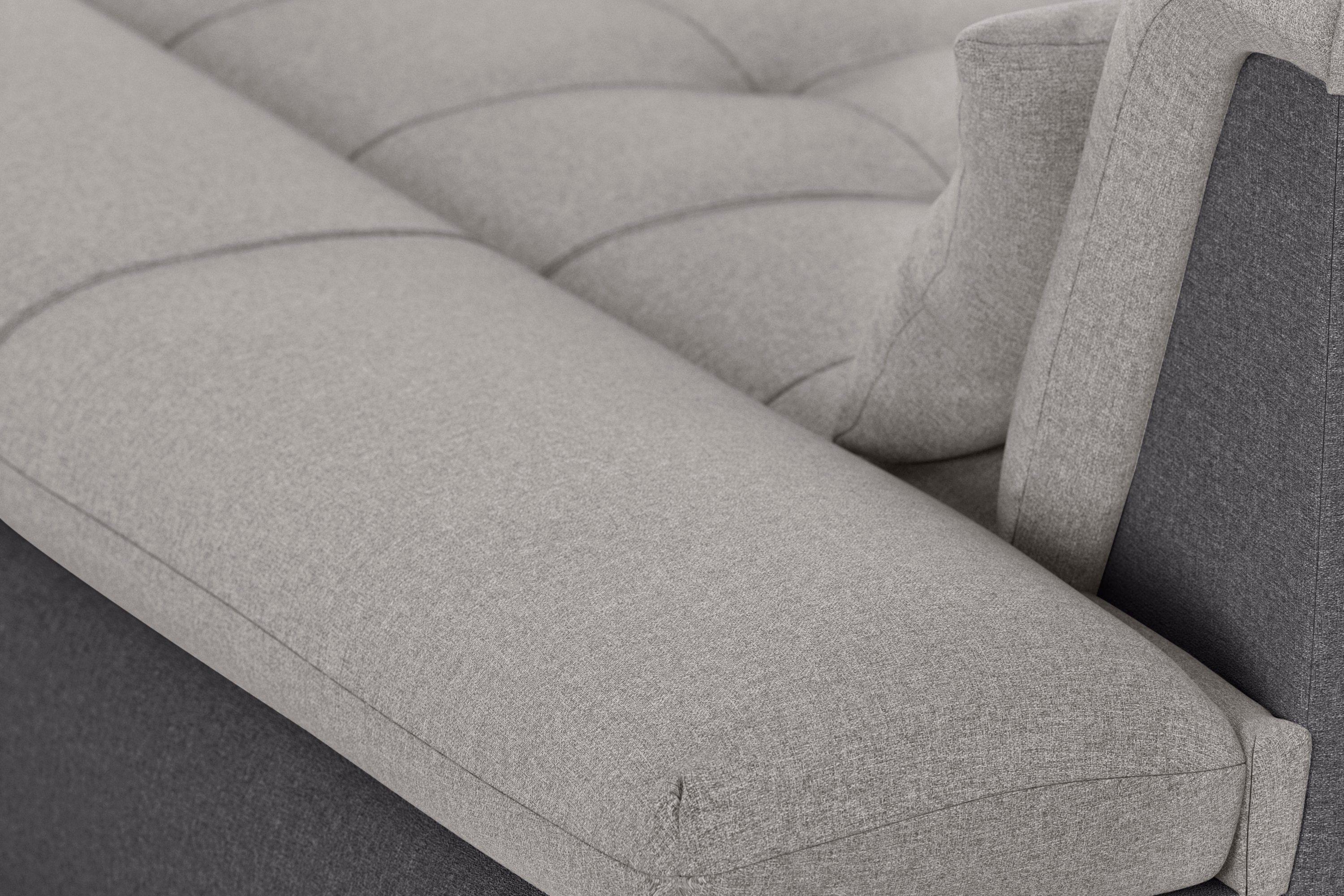 DOMO collection Zithoek Moric U-vorm ook in cord in xxl-formaat, naar keuze met slaapfunctie en verstelbare armleuning