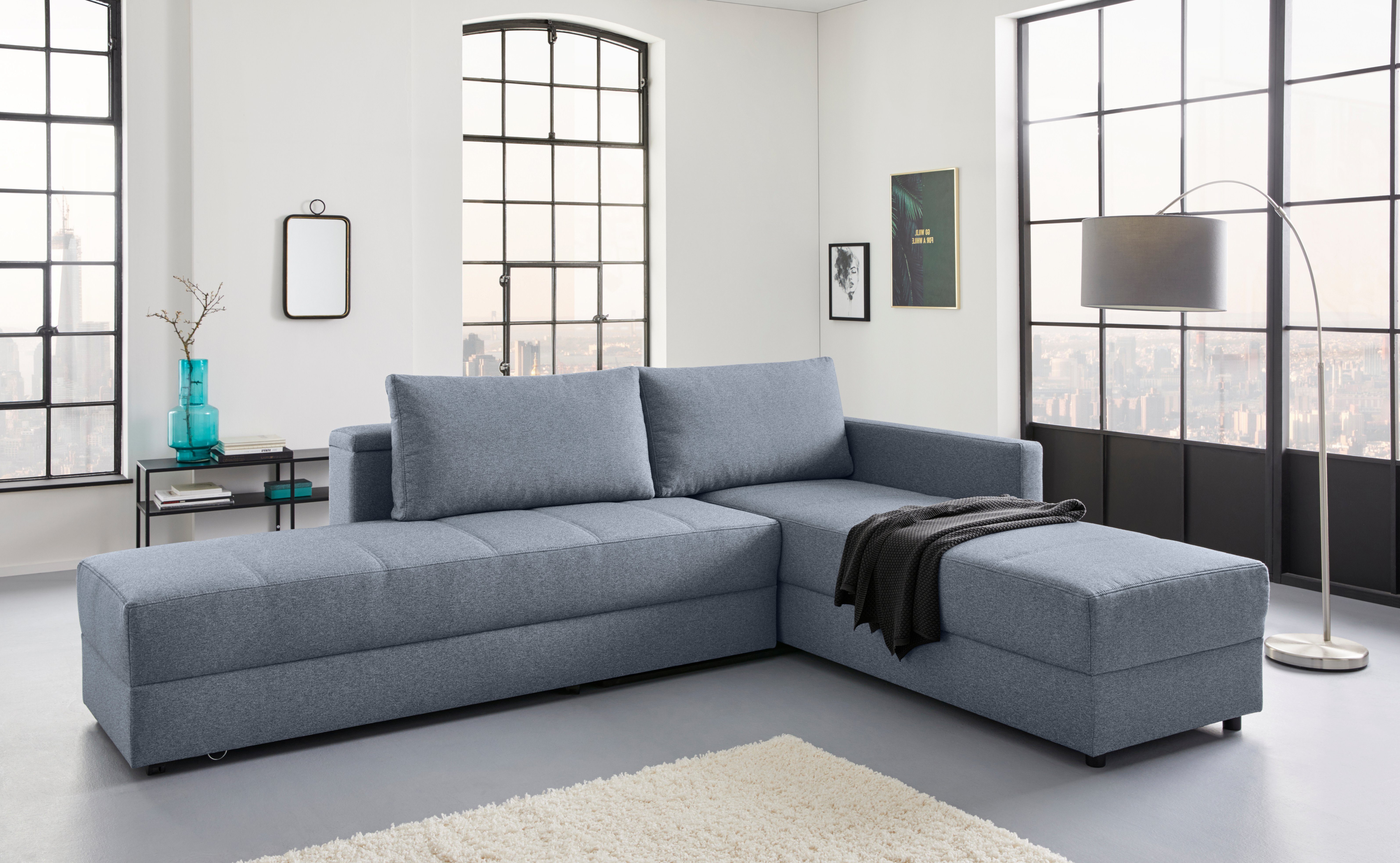 LOOKS BY WOLFGANG JOOP Hoekbank LooksIII L-vorm door draaifunctie tot bed verwisselbaar, inclusief opbergvak
