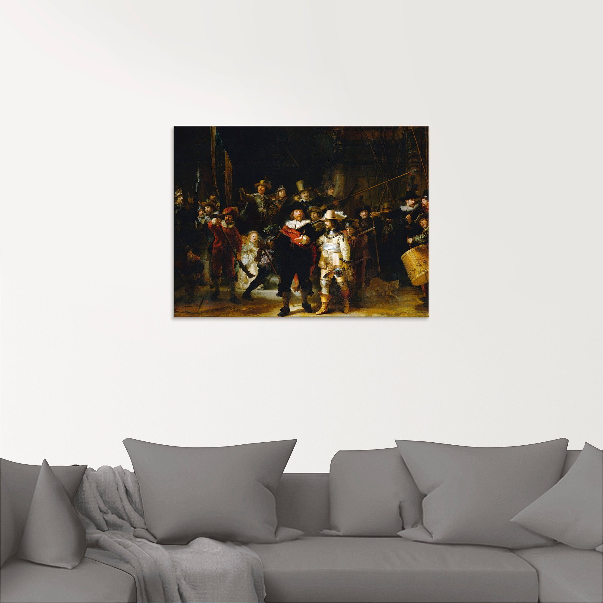 Artland Print op glas De nachtwacht. 1642 in verschillende maten