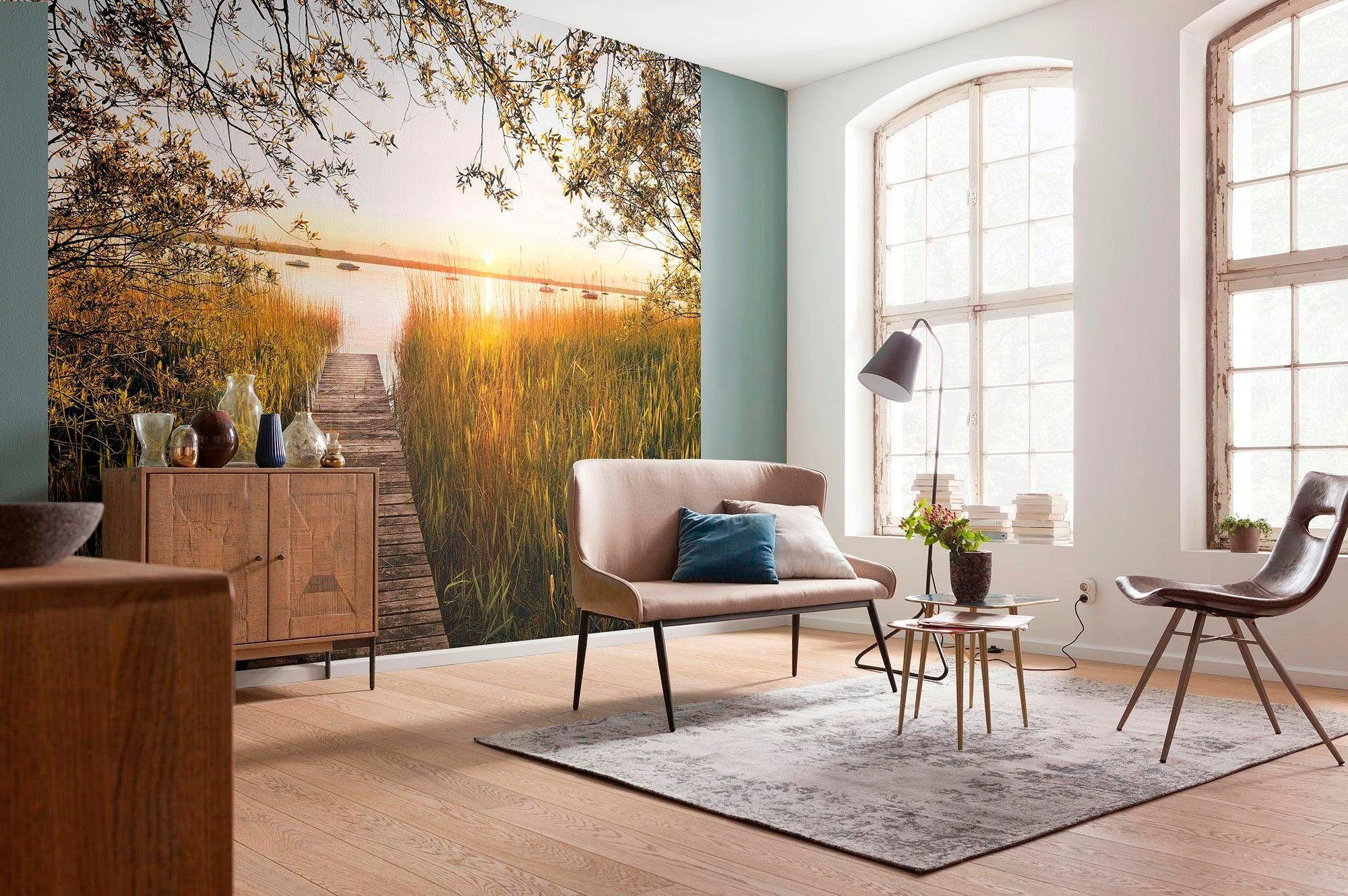 Komar Vliesbehang Digitale print vlies - Lakeside - Afmeting 300 x 250 cm (1 stuk)