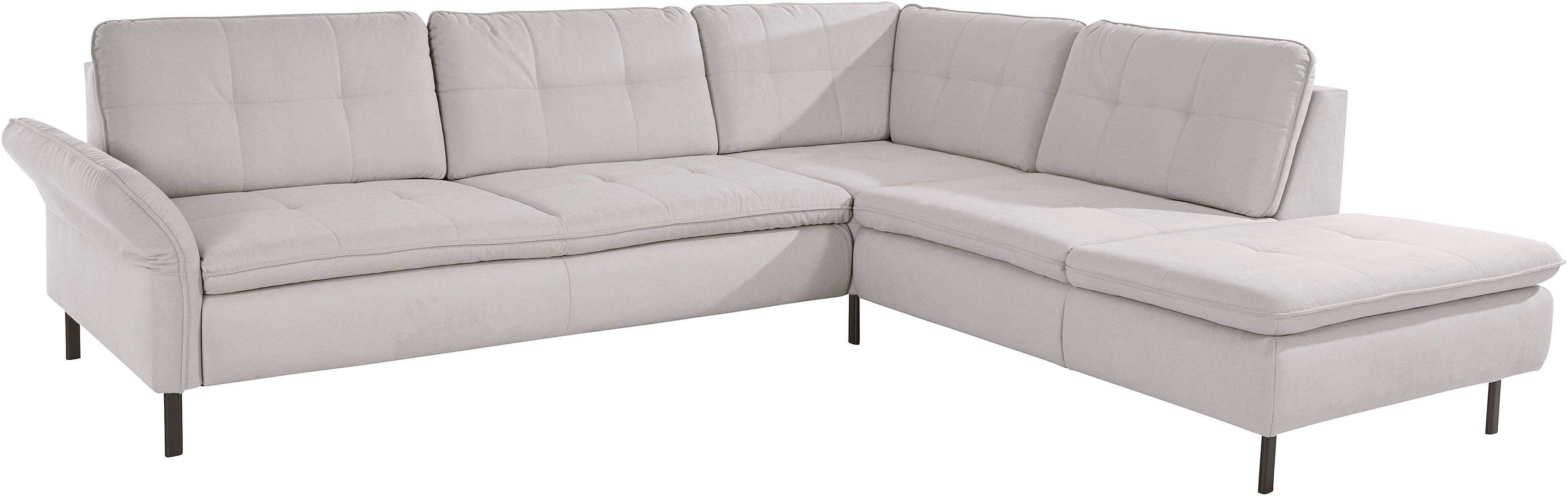 INOSIGN Hoekbank Birkholm L-vorm Verstelbare armleuningen, ook in Easy Clean bekleding - met water te reinigen