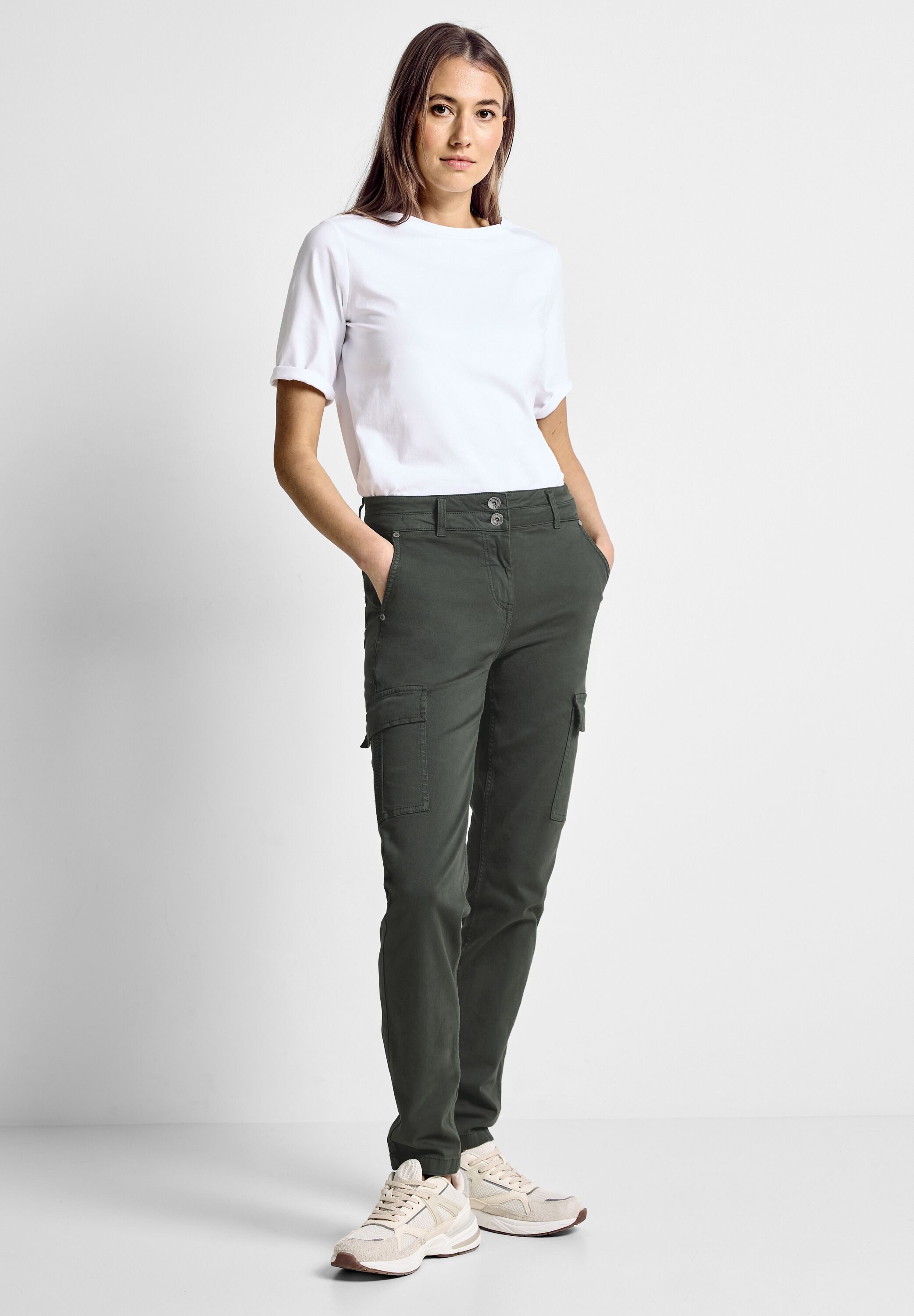 Cecil Cargobroek Stijl Toronto in slim fit en met elastaan