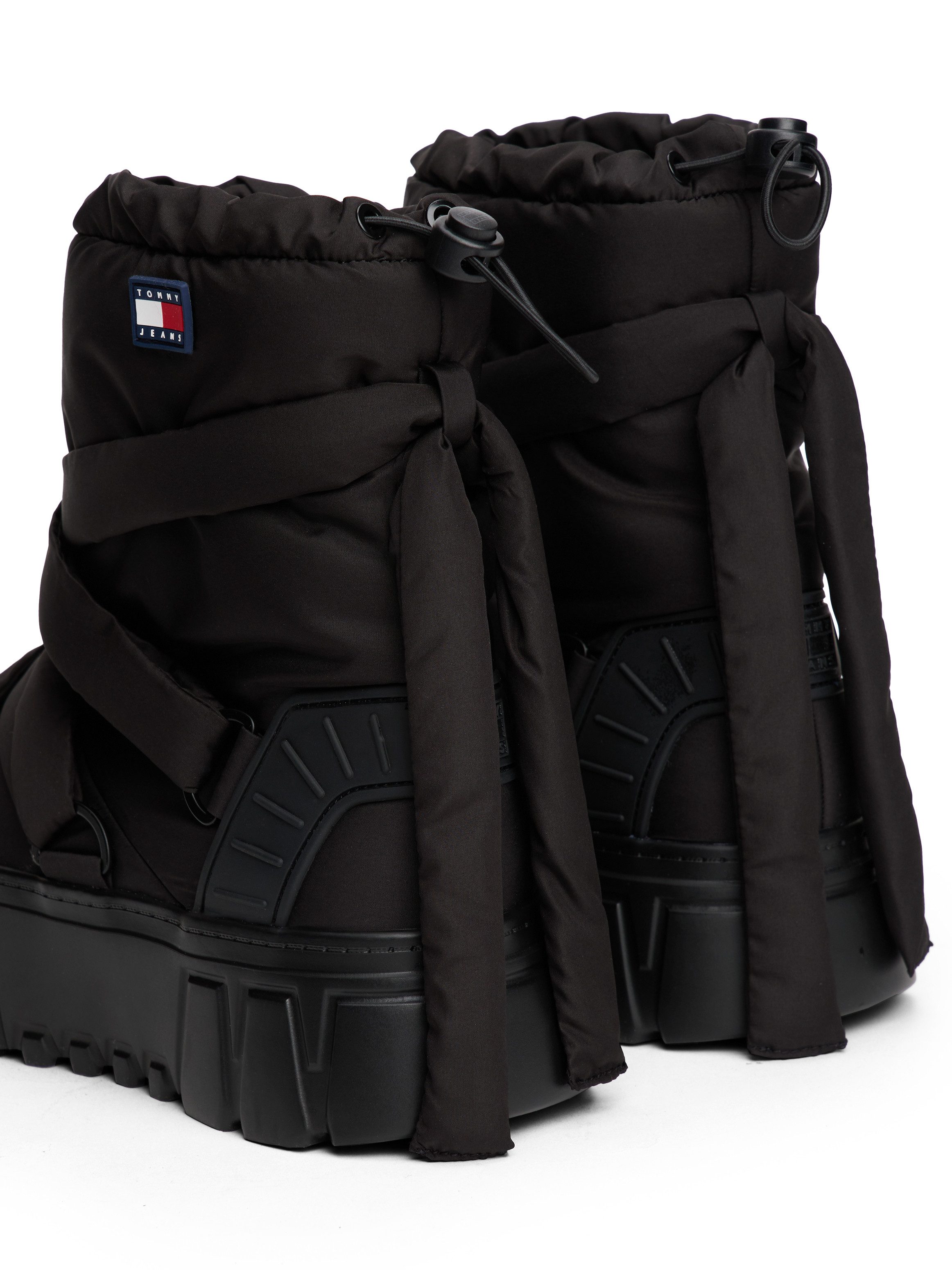 TOMMY JEANS Snowboots TJW CHUNKY SNOW BOOT NYLON , plateau, winterboots, sneeuwschoen met snelsluiting