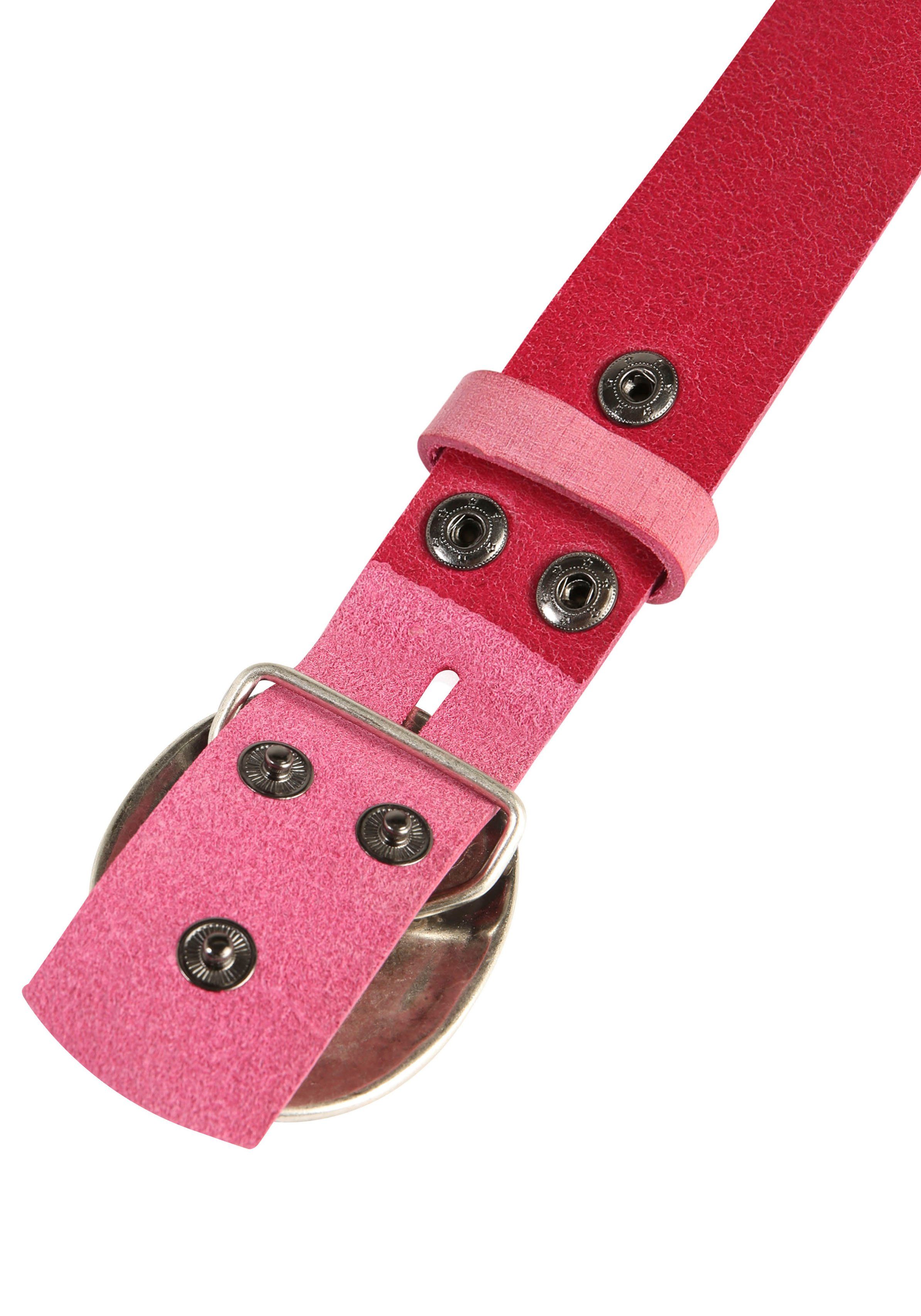 RETTUNGSRING by showroom 019° Leren riem met verwisselbare sluiting "bloem krul"