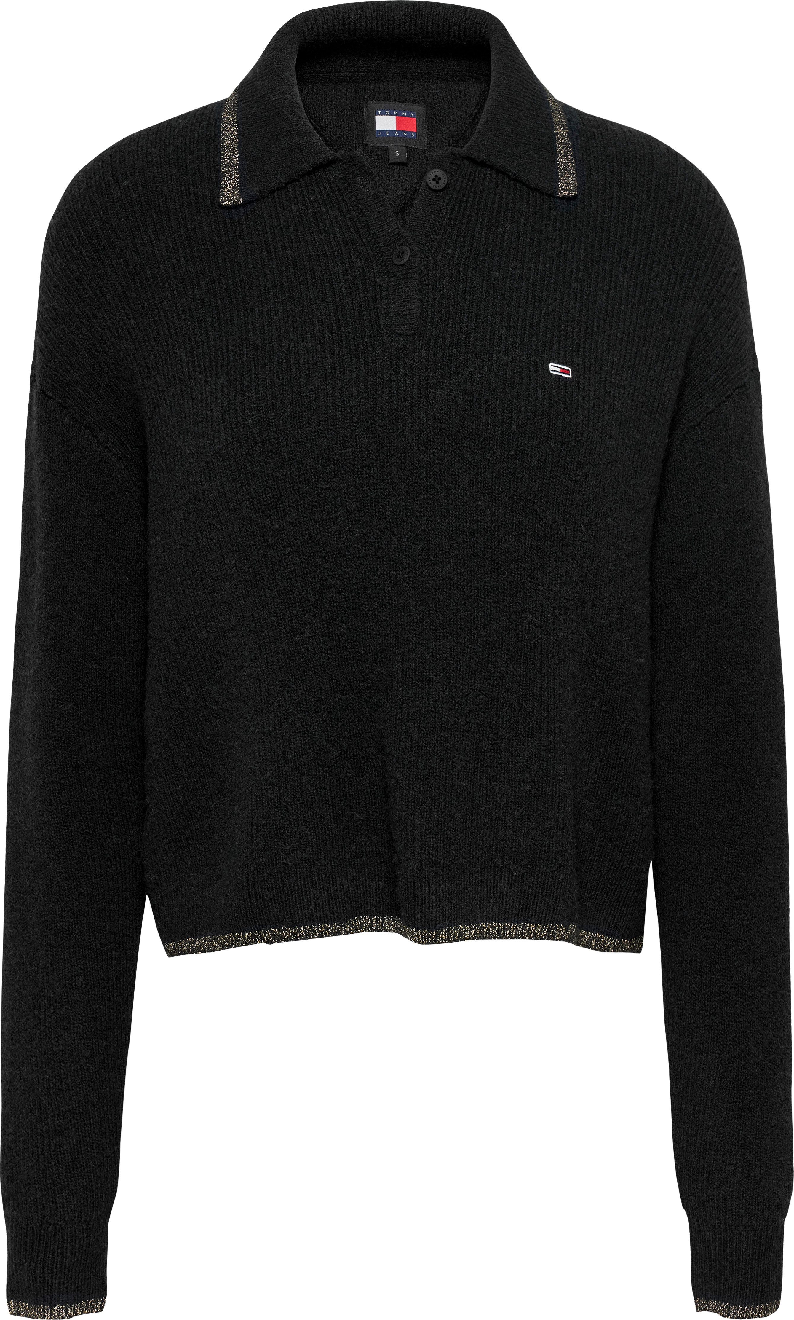 TOMMY JEANS Gebreide trui TJW GLITTER POLO SWEATER