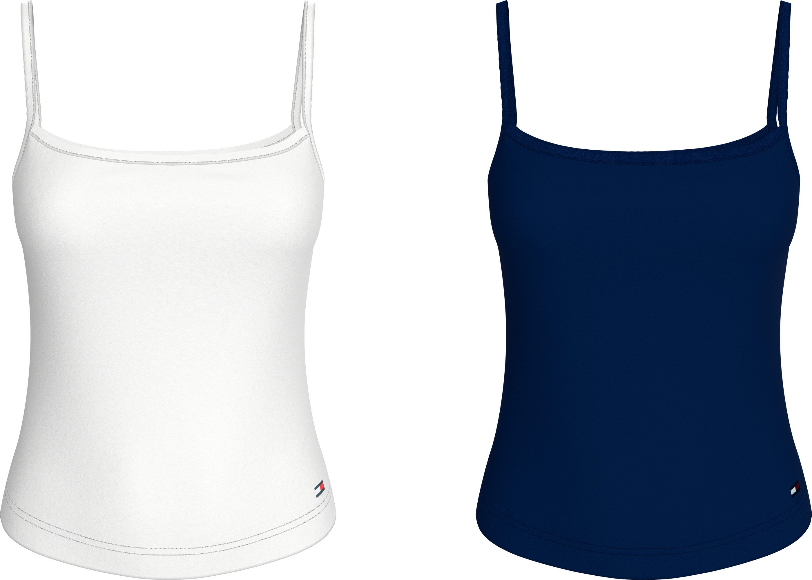 Tommy Hilfiger Underwear Top met spaghettibandjes 2 PACK CAMI met geborduurd logo (set, 2 stuks)