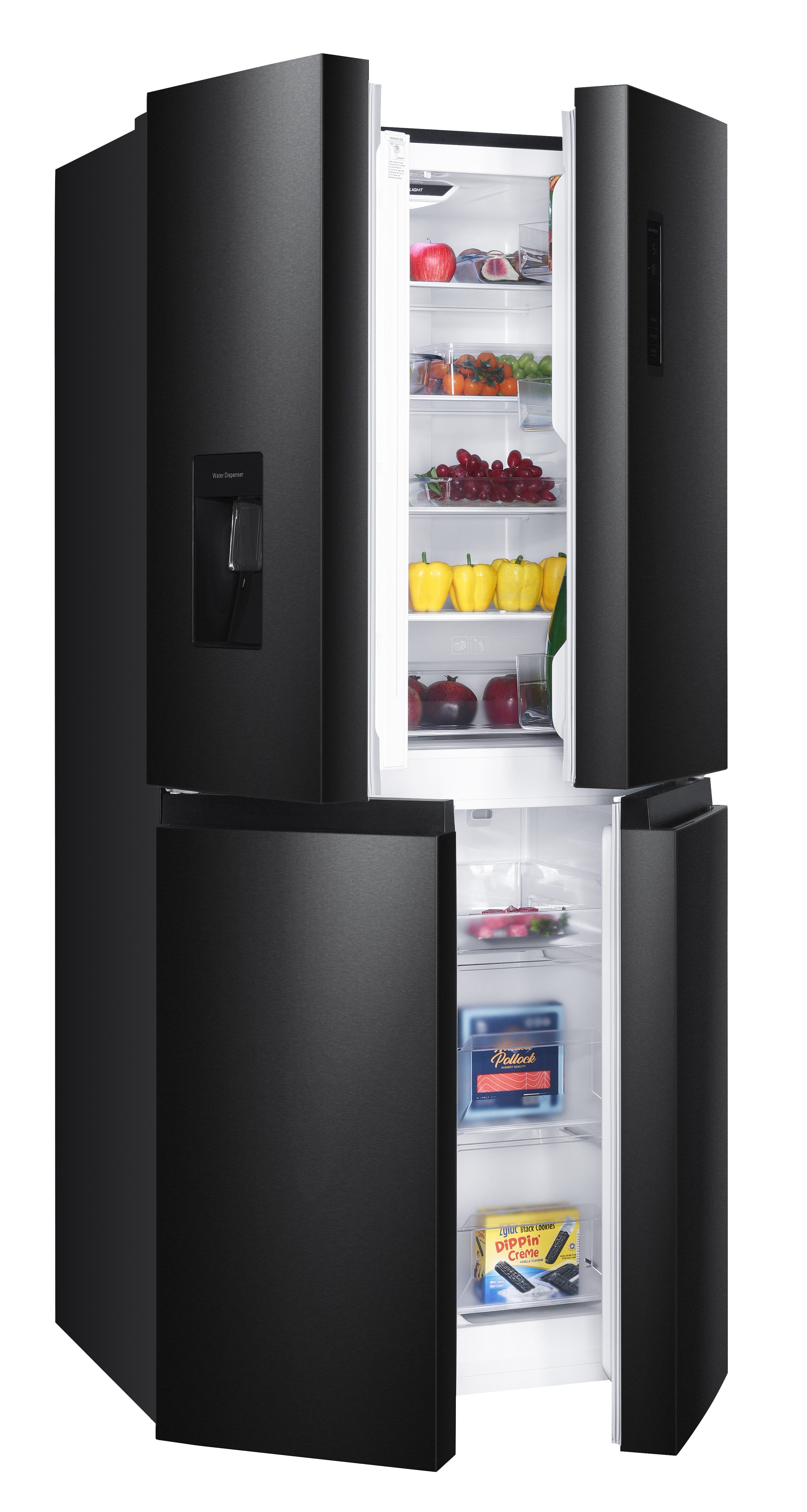 Hanseatic MultiDoor HCDC18080CWDI NoFrost, waterdispenser, display