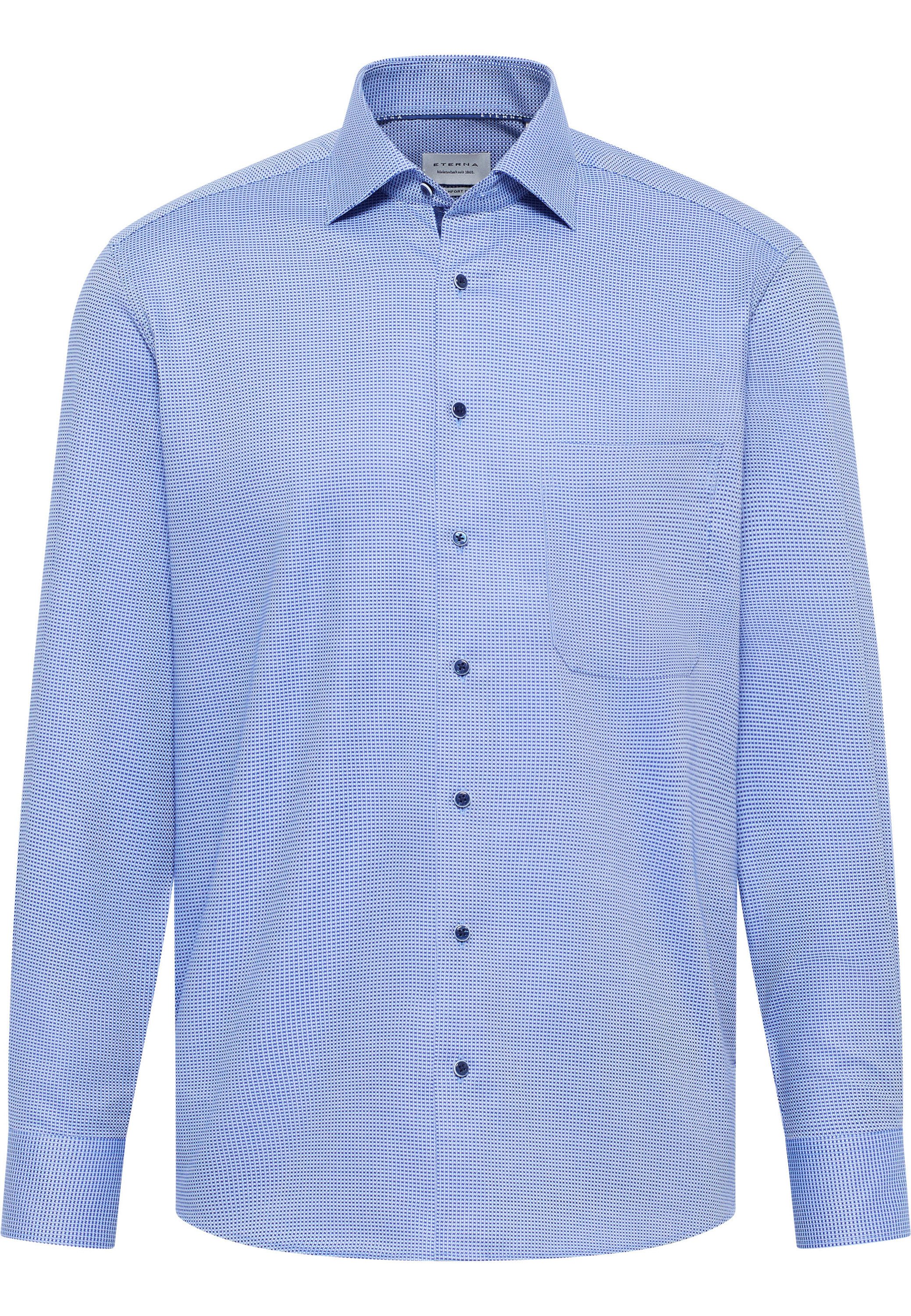 Eterna Overhemd met lange mouwen Comfort fit NON IRON (strijkvrij)