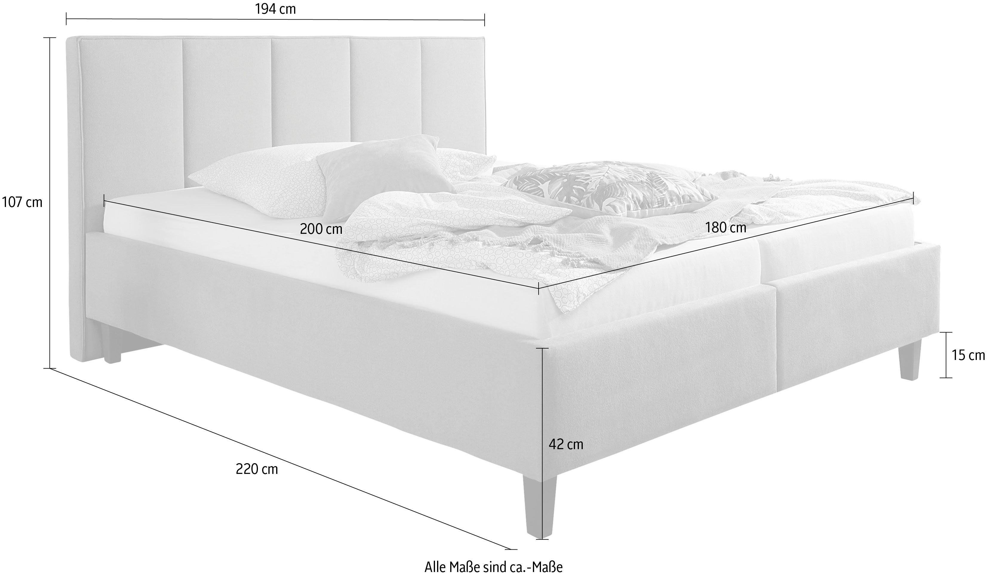 Maintal Gestoffeerd bed inclusief bedkist