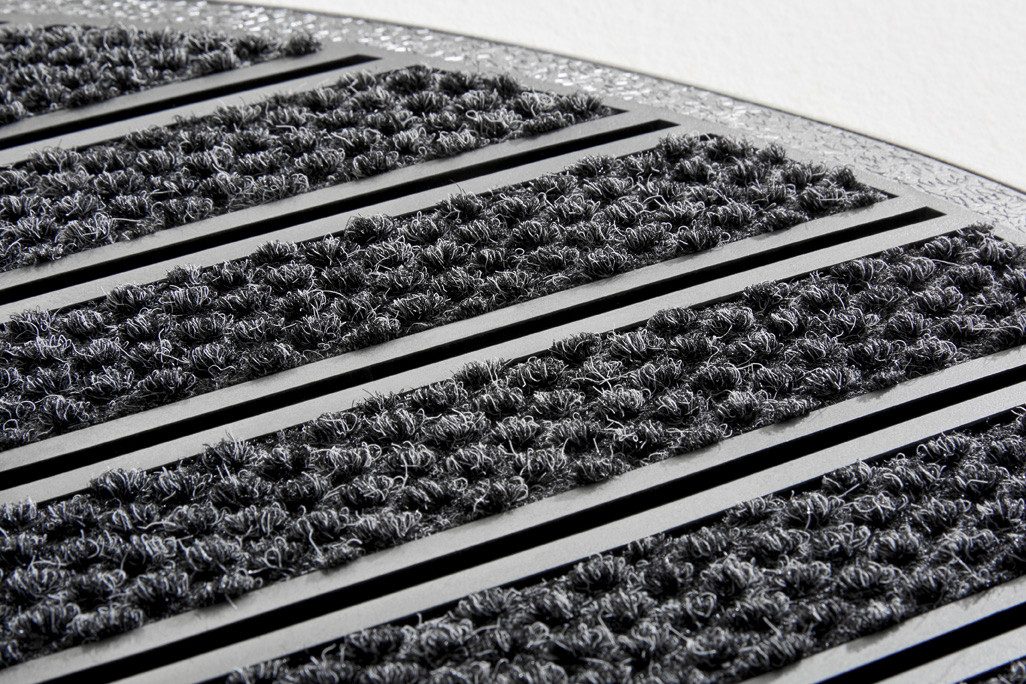 Home2Fashion Mat Welcome Moonline Vuilafstotende mat, robuust, gestreept, geschikt voor binnen en buiten