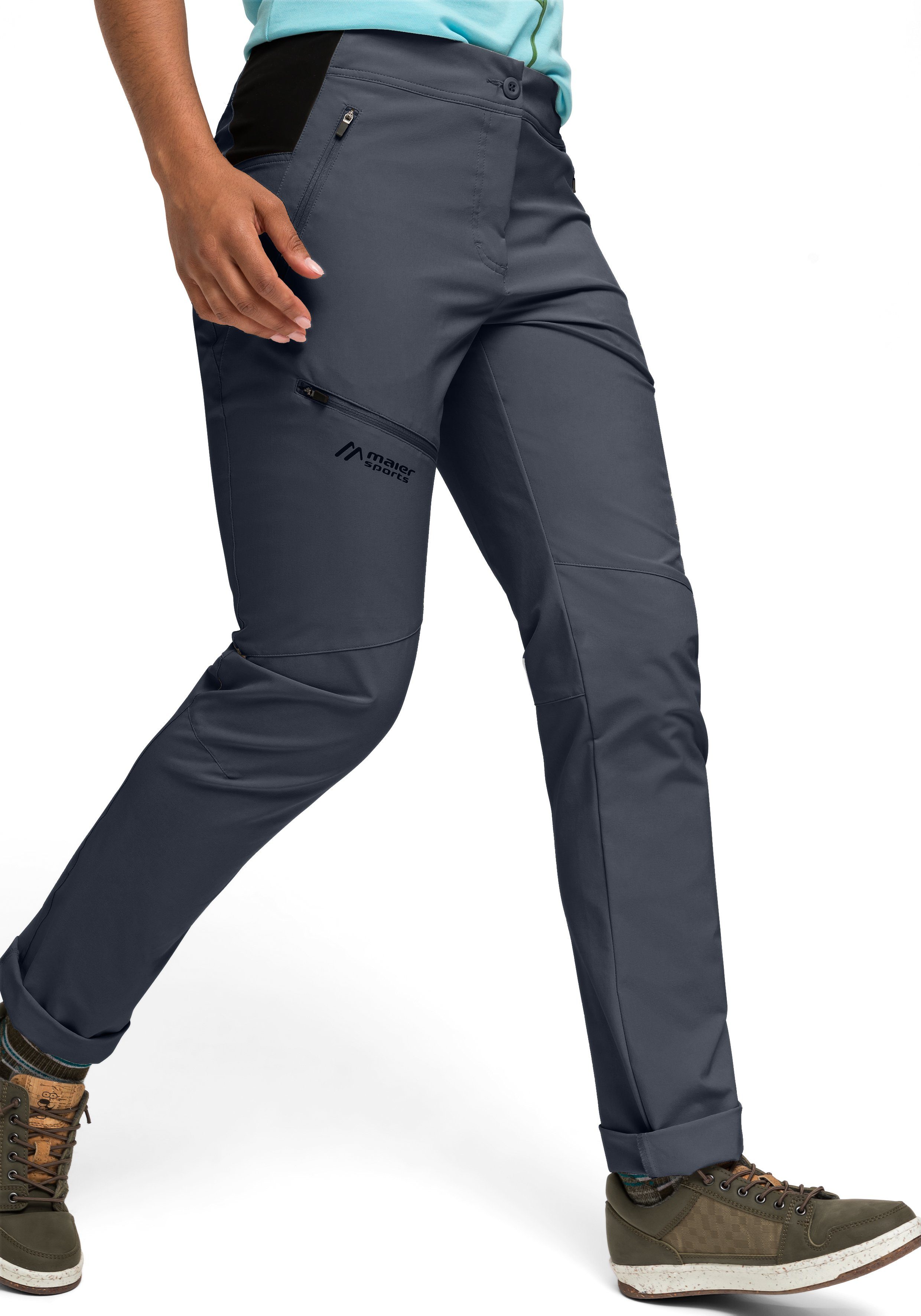Maier Sports Outdoorbroek Latit Slim Vario W Dames wandelbroek, lange outdoorbroek, trekkingbroek slim