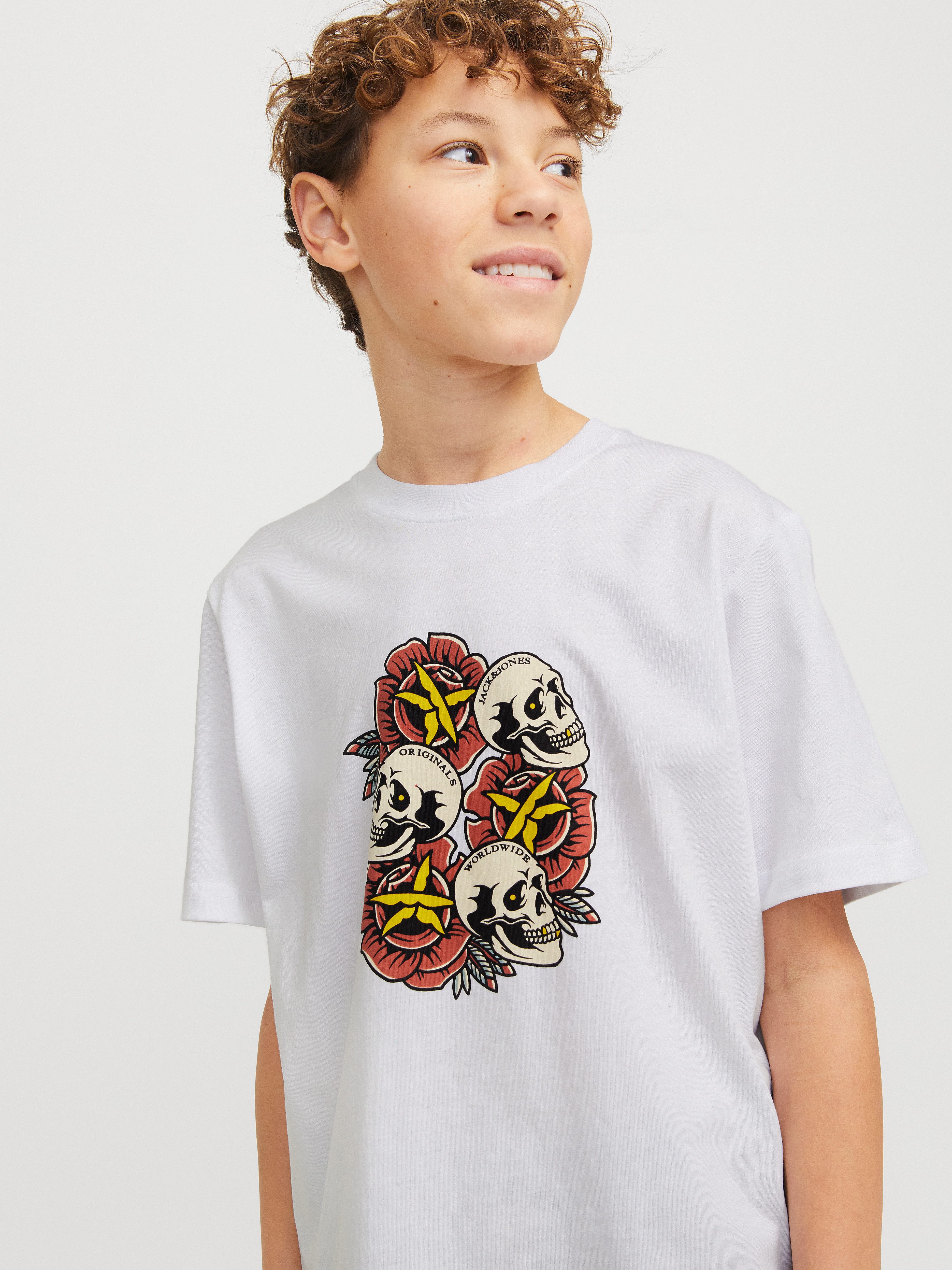 Jack & Jones Junior T-shirt JORANATOMY SKULL TEE SS CREW NECK SN JNR