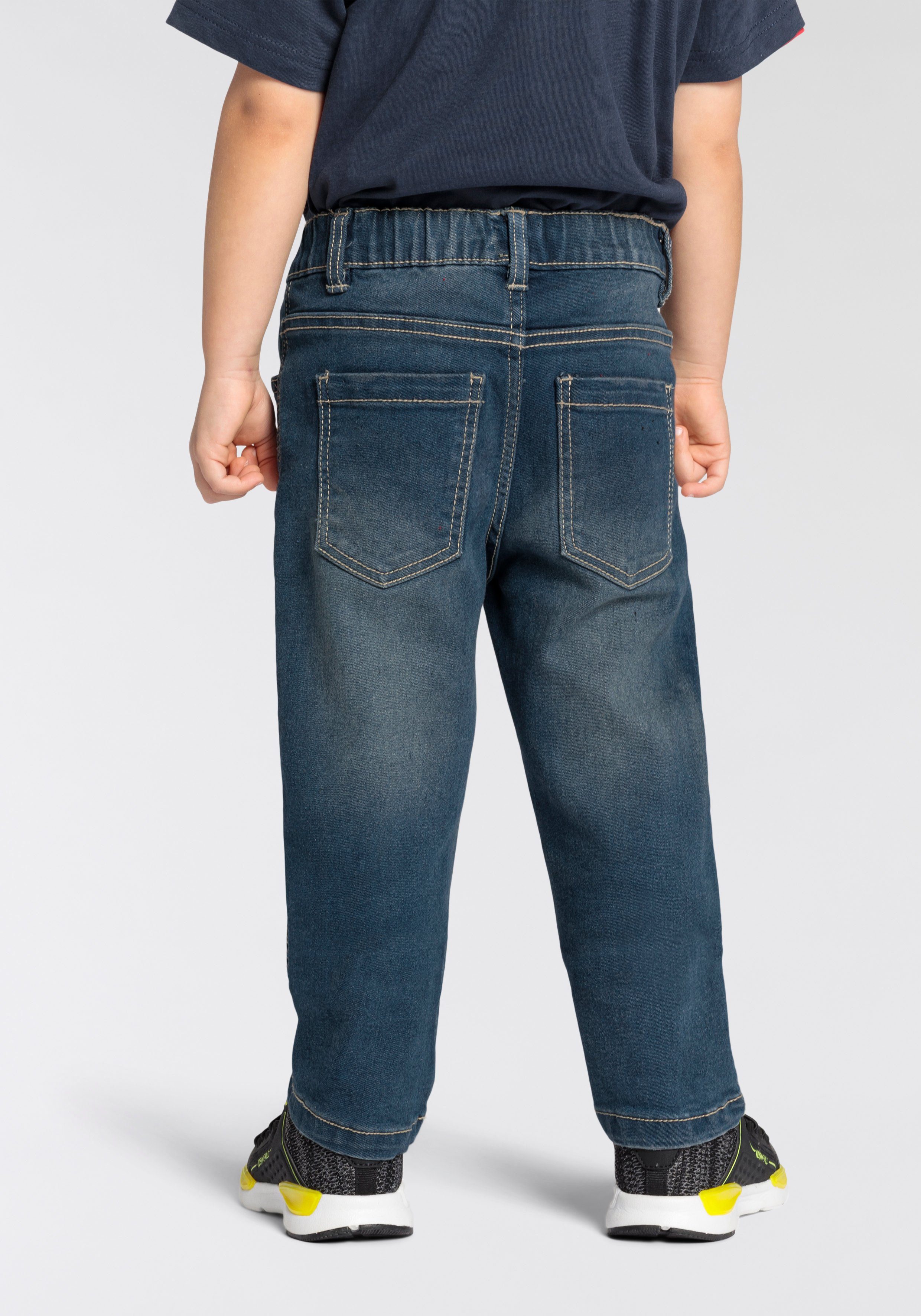 KIDSWORLD Comfortjeans , Stretch-Jeans voor kleine jongens comfortabele pasvorm, rechte pasvorm, met elastische taille