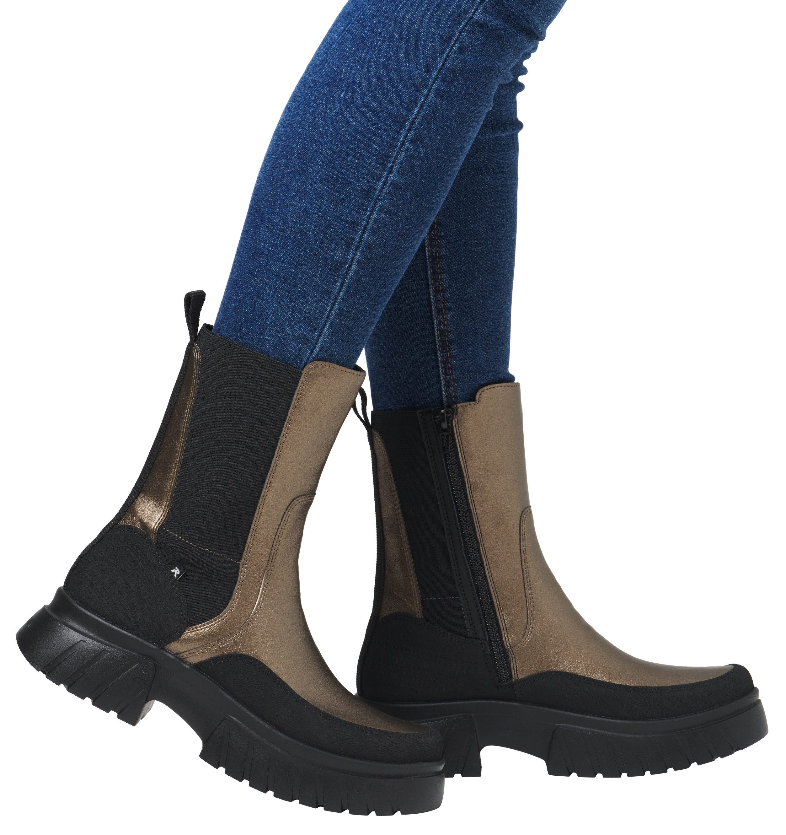 Rieker EVOLUTION Chelsea-boots instaplaarzen, enkellaarsjes met praktische binnenrits