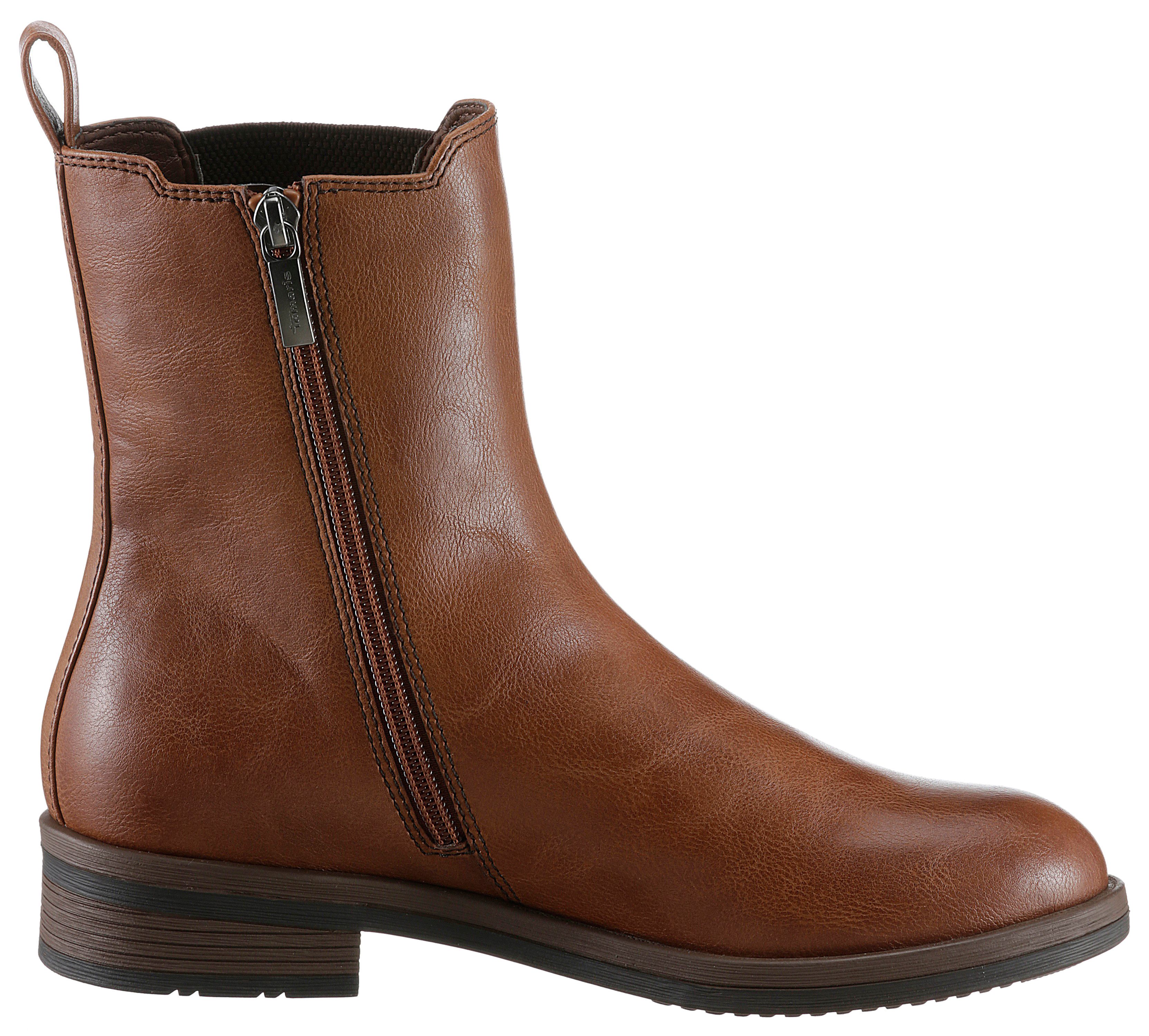 Tamaris Chelsea-boots hakken, enkellaars, zakelijke schoen met t-logo-decoratie