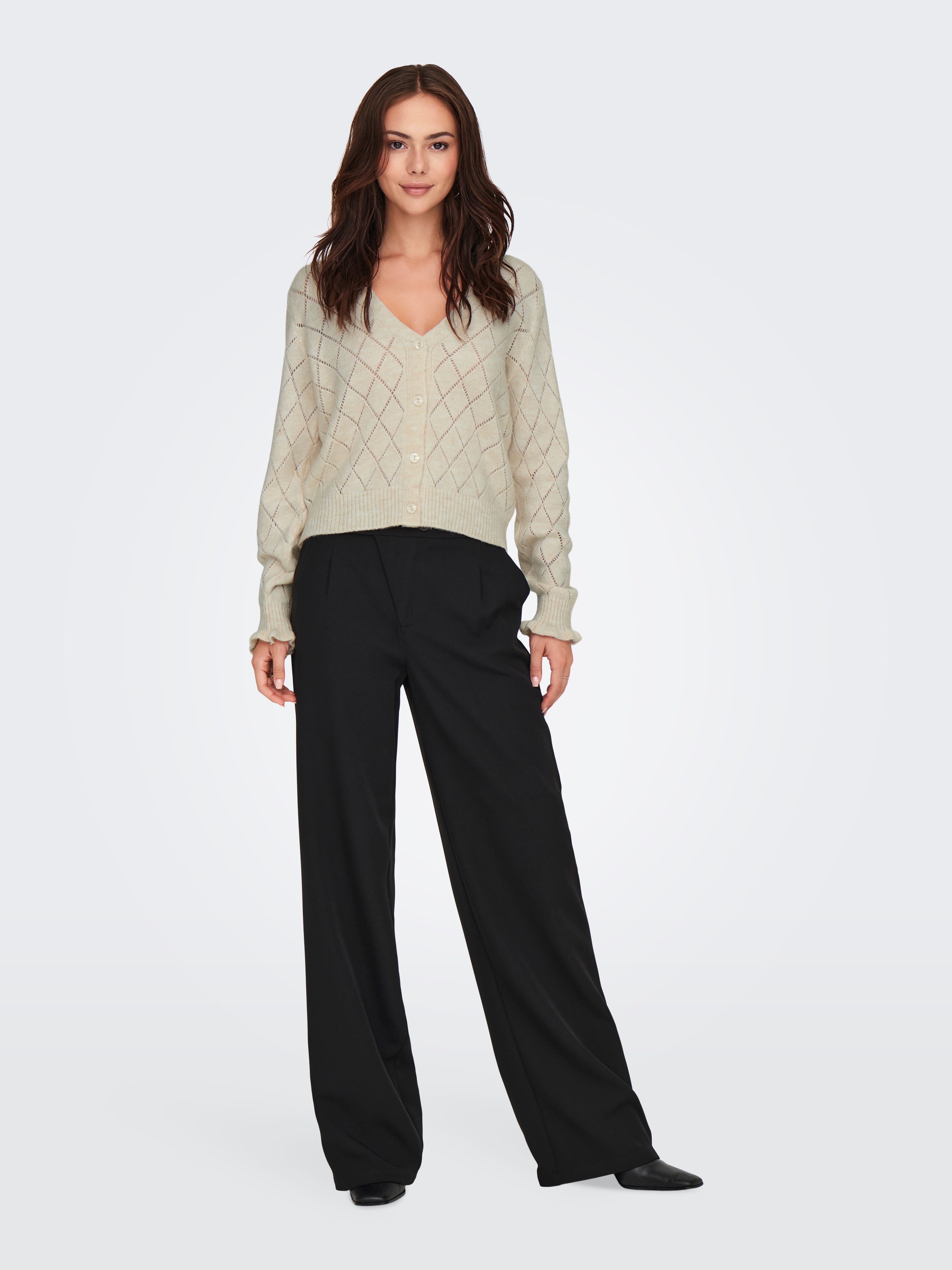 JDY Vest JDYLETTY L/S V-NECK STRUC CARDI KNT NOOS