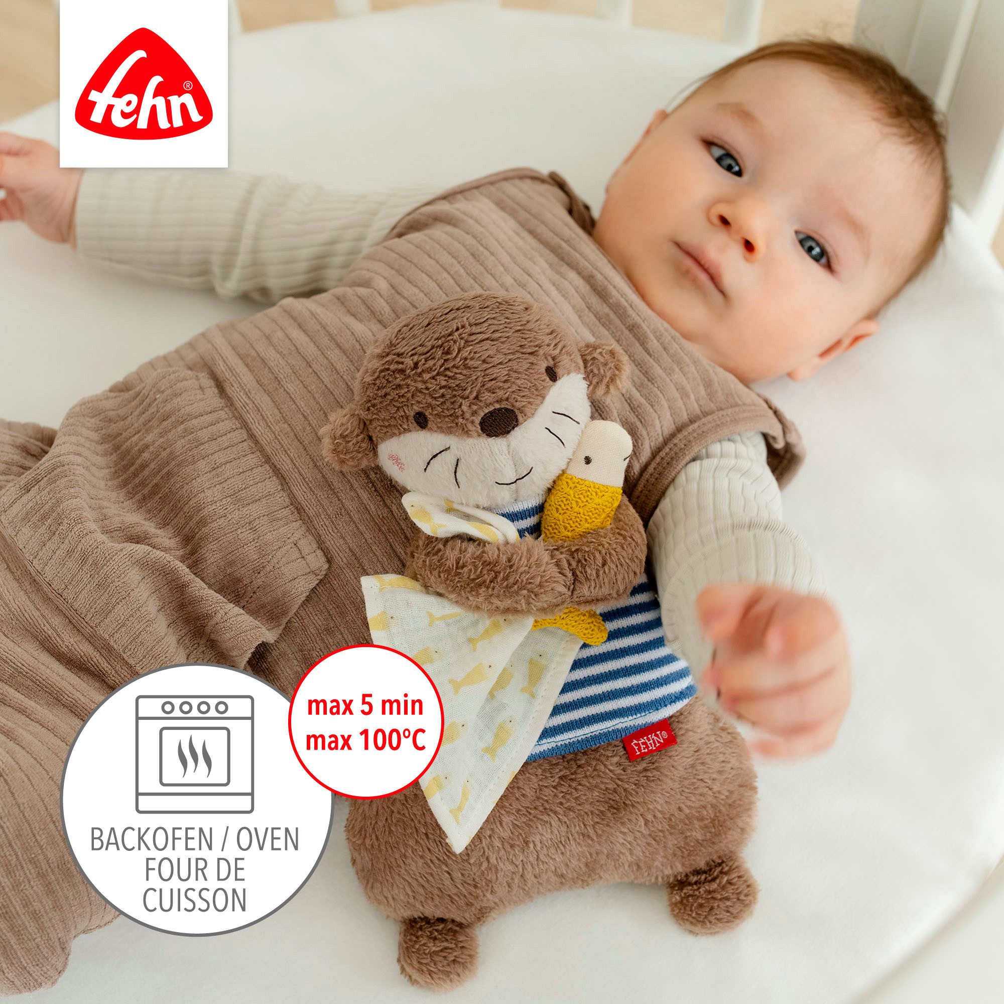 Fehn Warmtekussen Otter Theo met afneembare warmte-/koude zak
