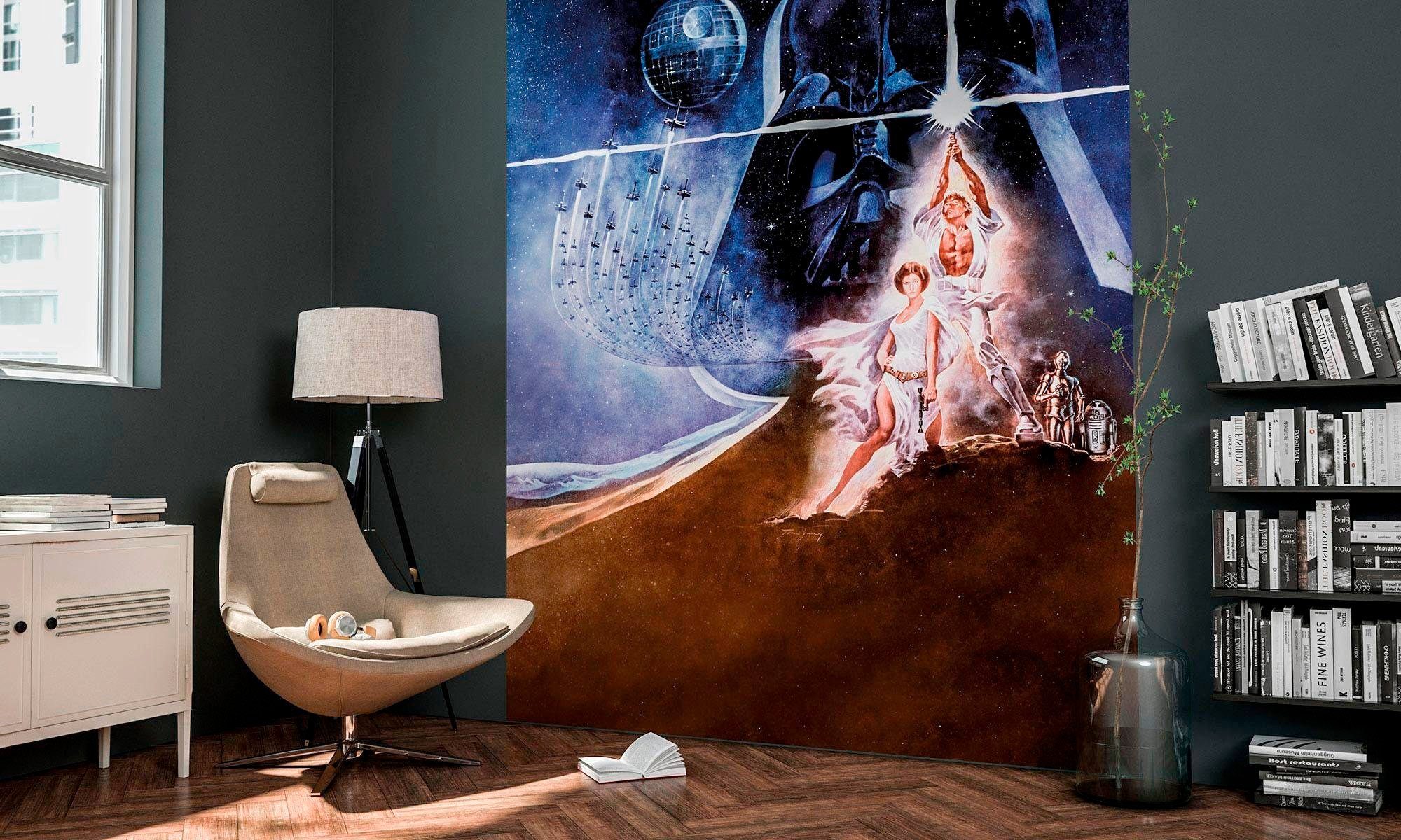 Komar Vliesbehang Digitale print vlies - Star Wars Poster Classic2 - Afmeting 200 x 250 cm (1 stuk)